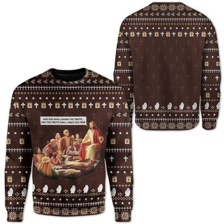 Jesus Ugly Christmas Sweater Adult 3D Funny Matching for family
