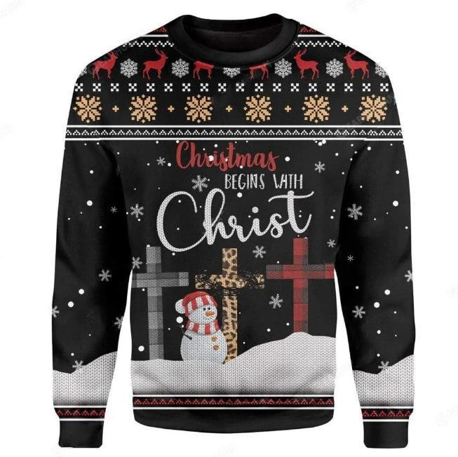 Jesus Ugly Christmas Sweater Adult 3D Funny Matching for family