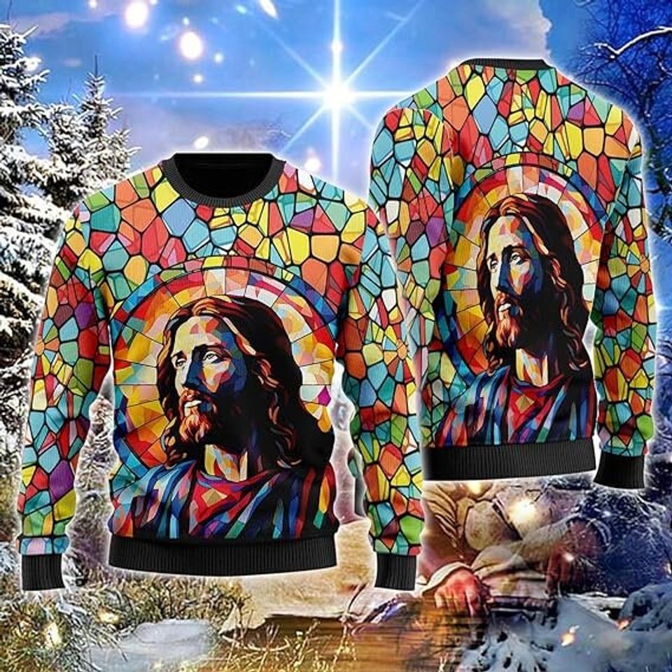 Jesus Ugly Christmas Sweater For Women, Christian Mens Funny