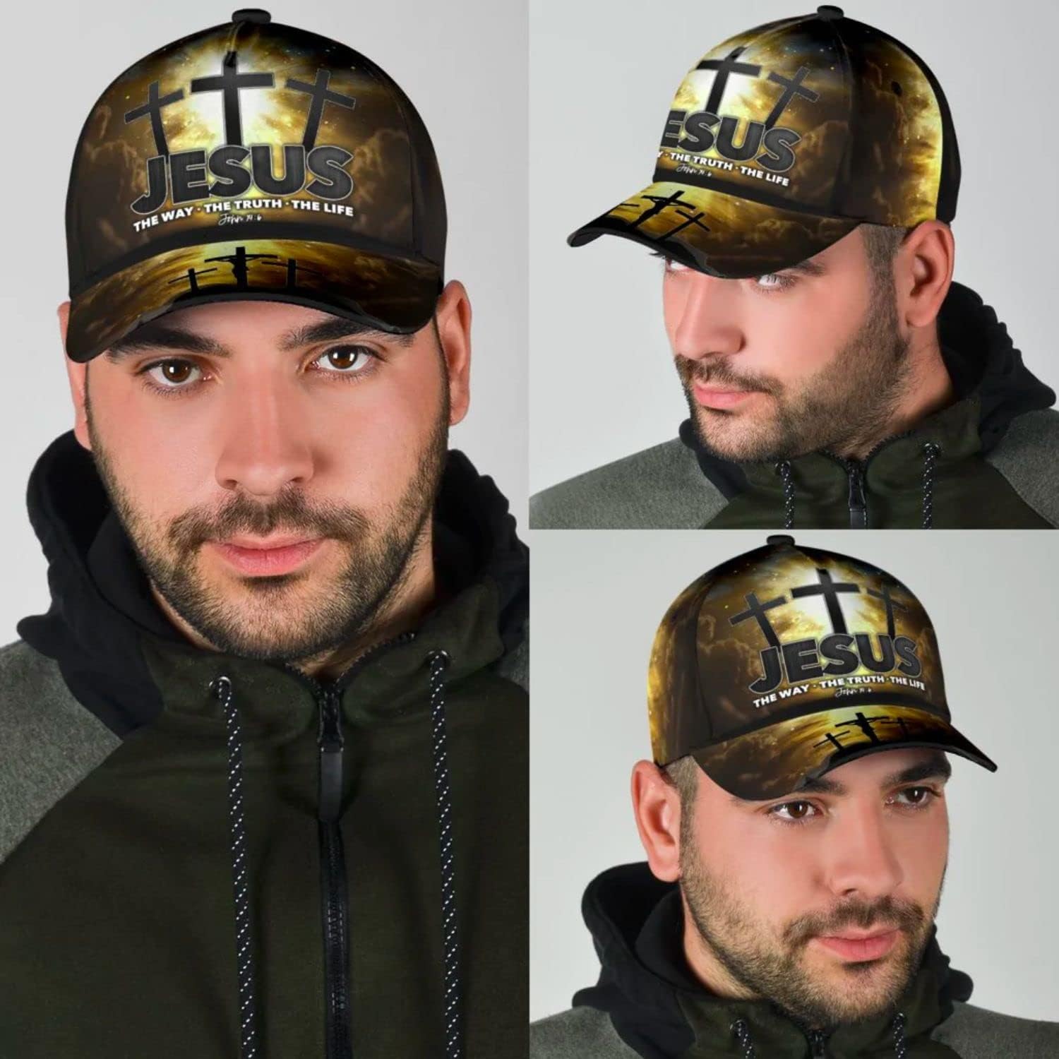 Jesus Way Truth Life Classic Hat All Over Print - Christian Hats for Men and Women Trucker Hats Custom Hats Gifts For Men & Women