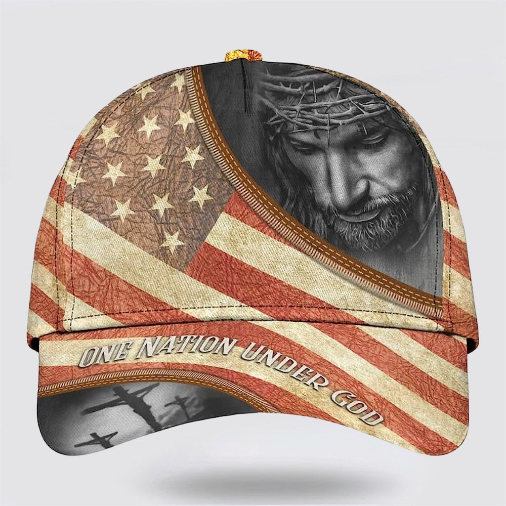 Jesus With Crown Of Thorns Classic Hat All Over Print - Christian Hats for Men and Women Trucker Hats Custom Hats Gifts For Men & Women