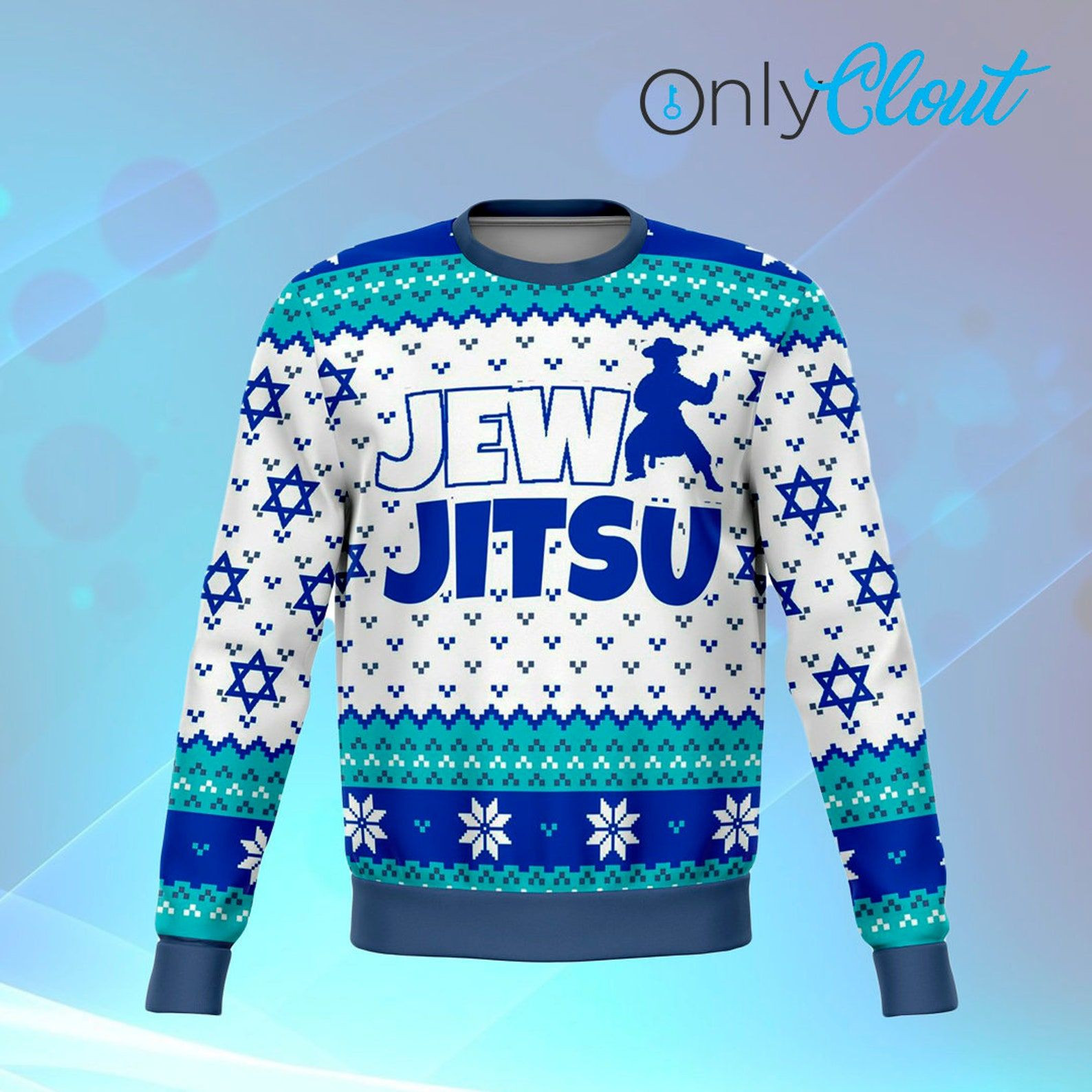 Jew Jitsu Ugly Christmas Sweater Adult 3D Funny Matching for family