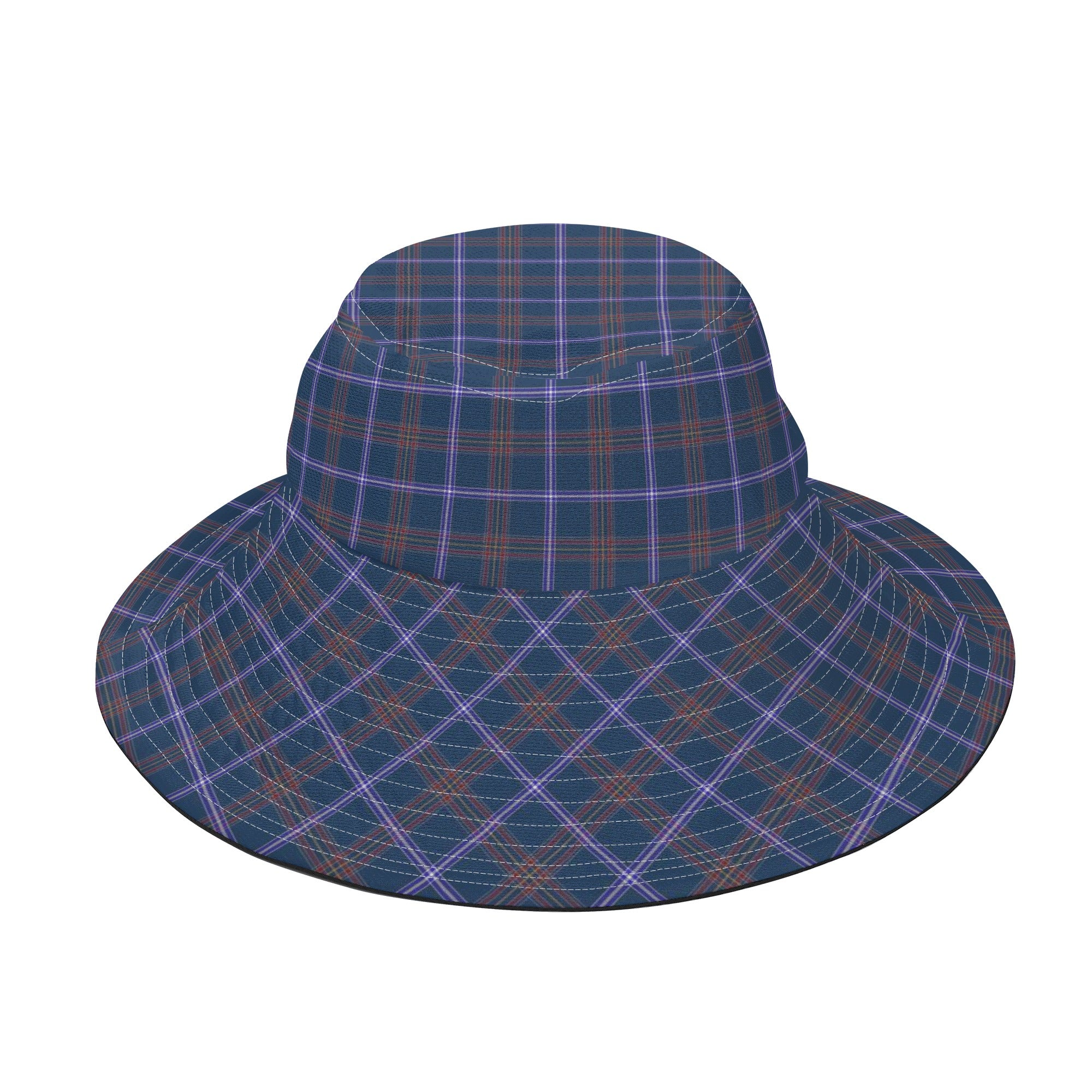 Jewish Tartan Bucket Hat, Scottish Tartan Plaid Fisherman Bucket Hat K23