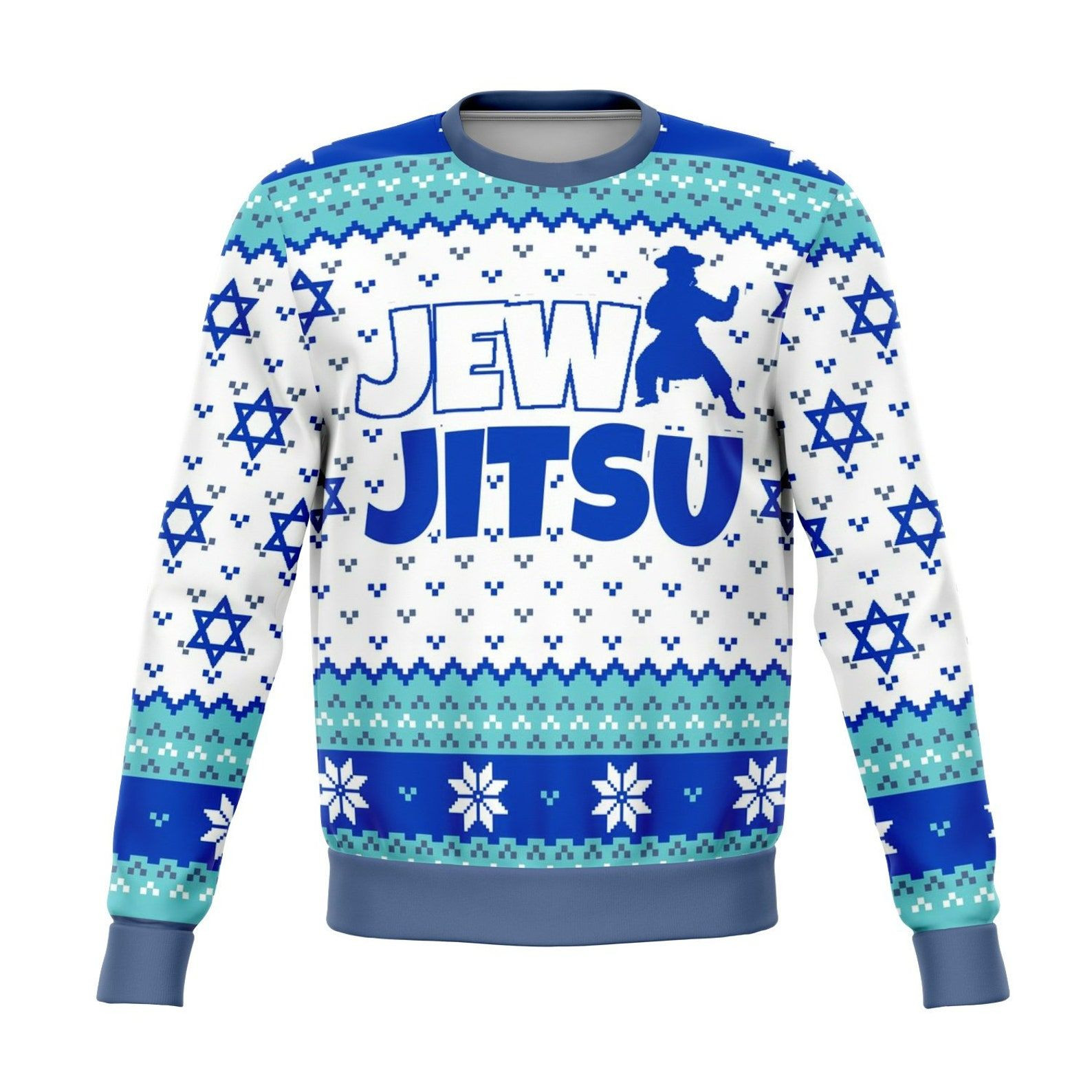 Jewjitsu Ugly Christmas Sweater Adult 3D Funny Matching for family