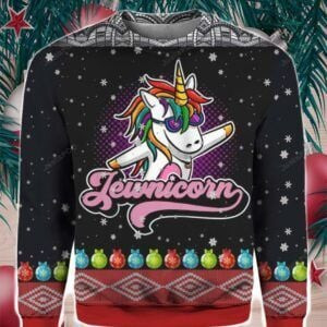 Jewnicorn Ugly Christmas Sweater Adult 3D Funny Matching for family