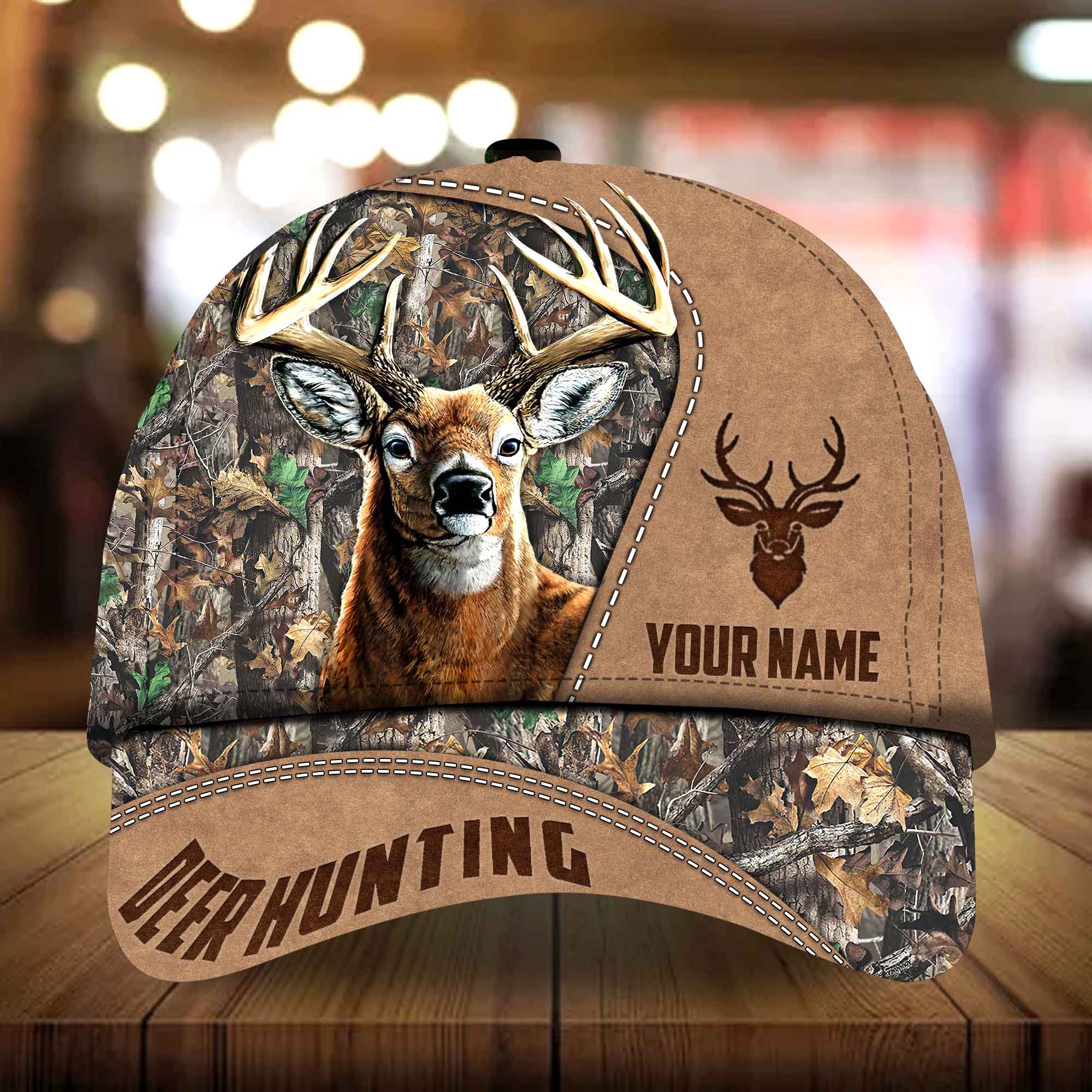 Jhaartael Uriralei Deer Hunting Hats 3D Multicolored Camo Personalized Trucker Hats Custom Hats Gifts For Men & Women