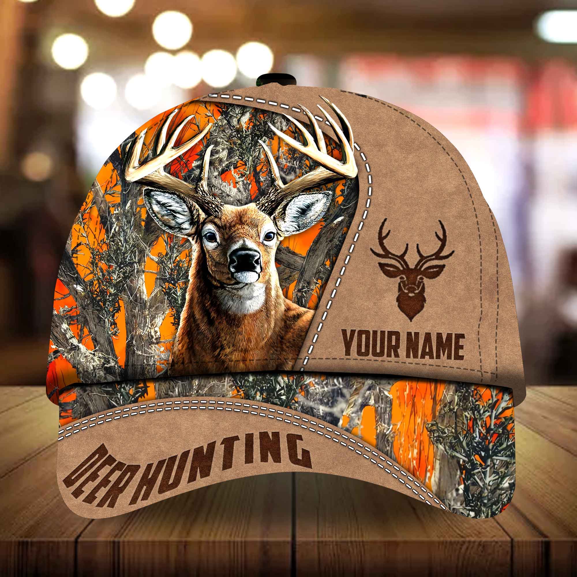 Jhaartael Uriralei Deer Hunting Hats 3D Multicolored Camo Personalized Trucker Hats Custom Hats Gifts For Men & Women