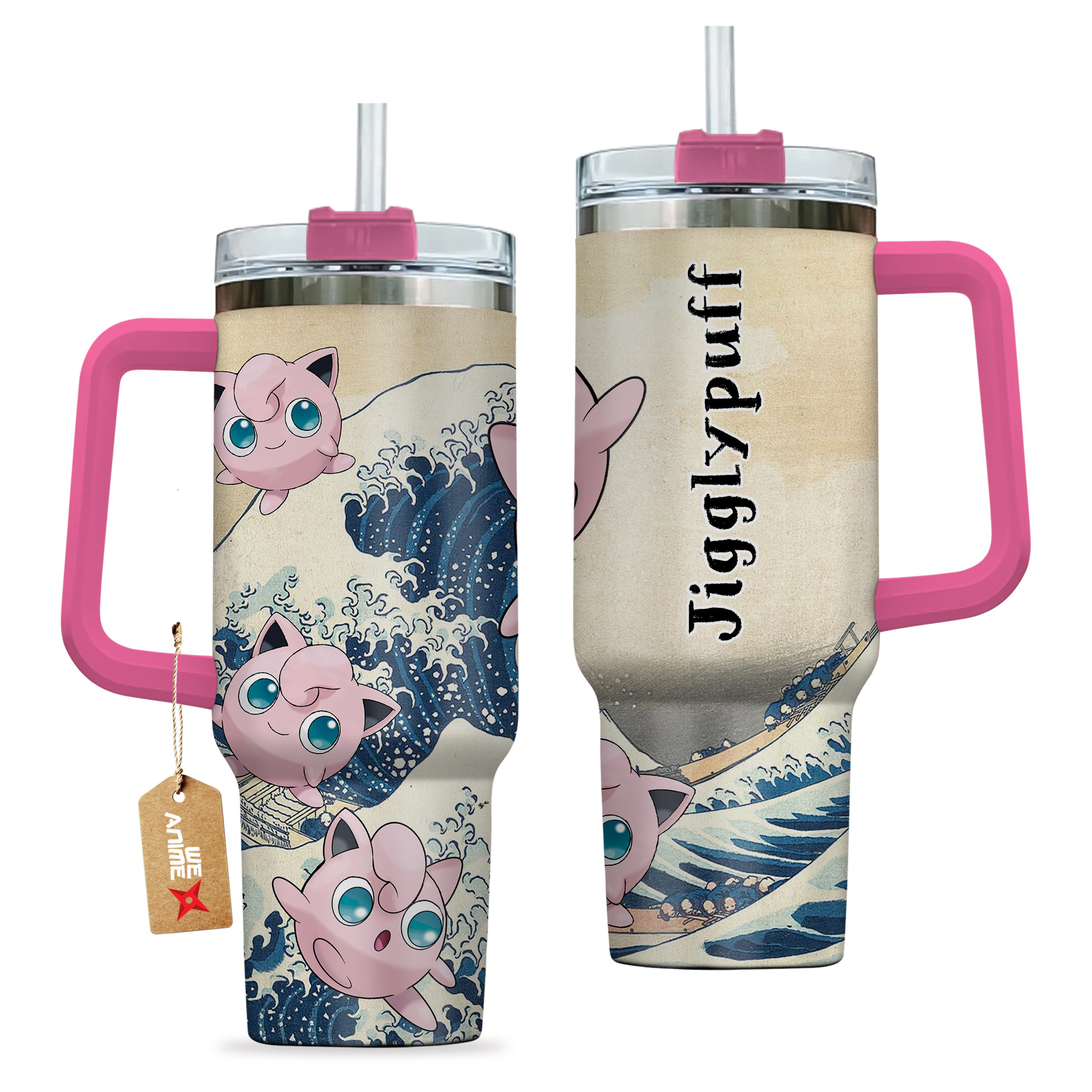 Jigglypuff Pokemon Anime Custom Stanley Cup 40 oz 30 oz Tumbler With HandleTVC2301139 - Image 2