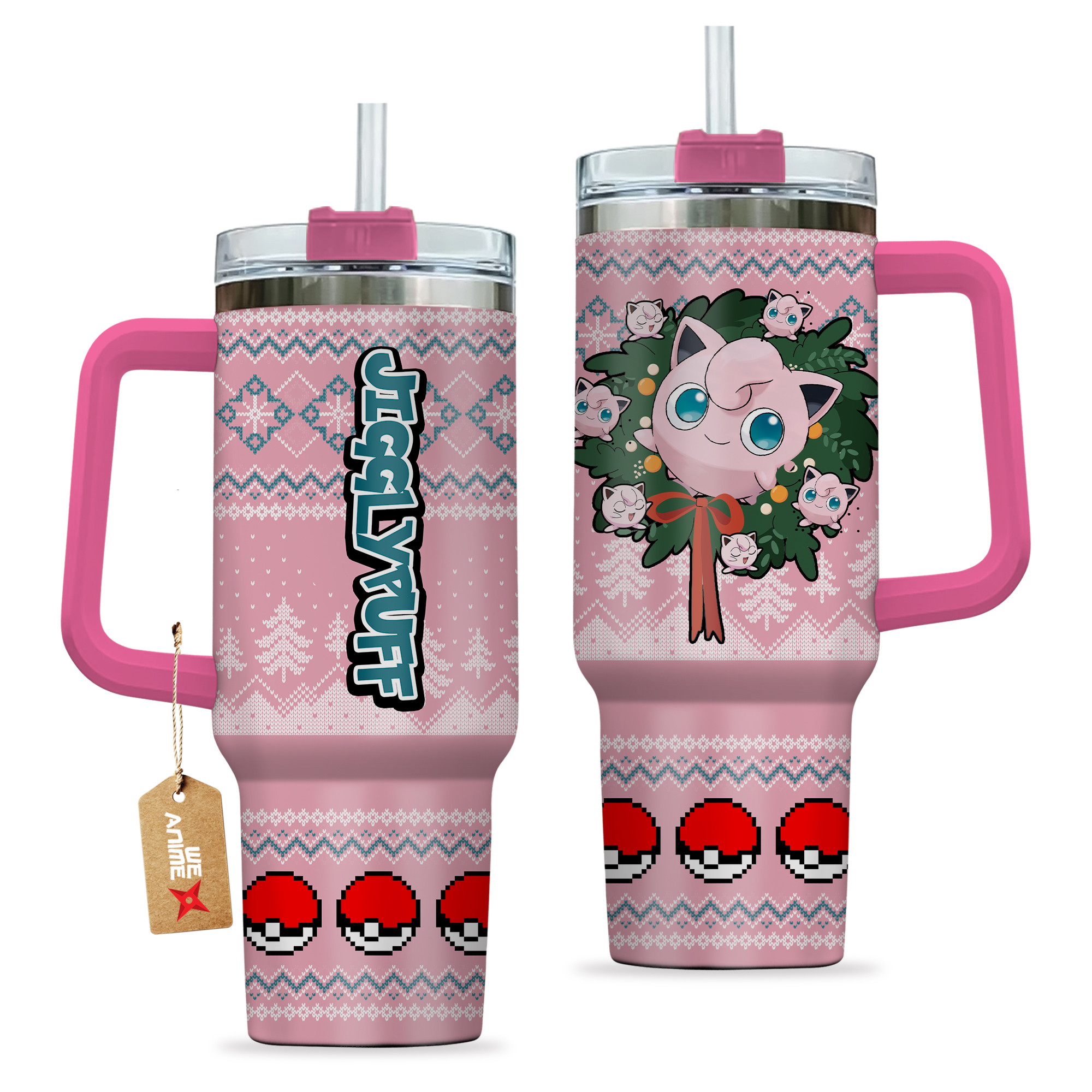 Jigglypuff Pokemon Anime Custom Stanley Cup 40 oz 30 oz Tumbler With HandleTVC2301155 - Image 2