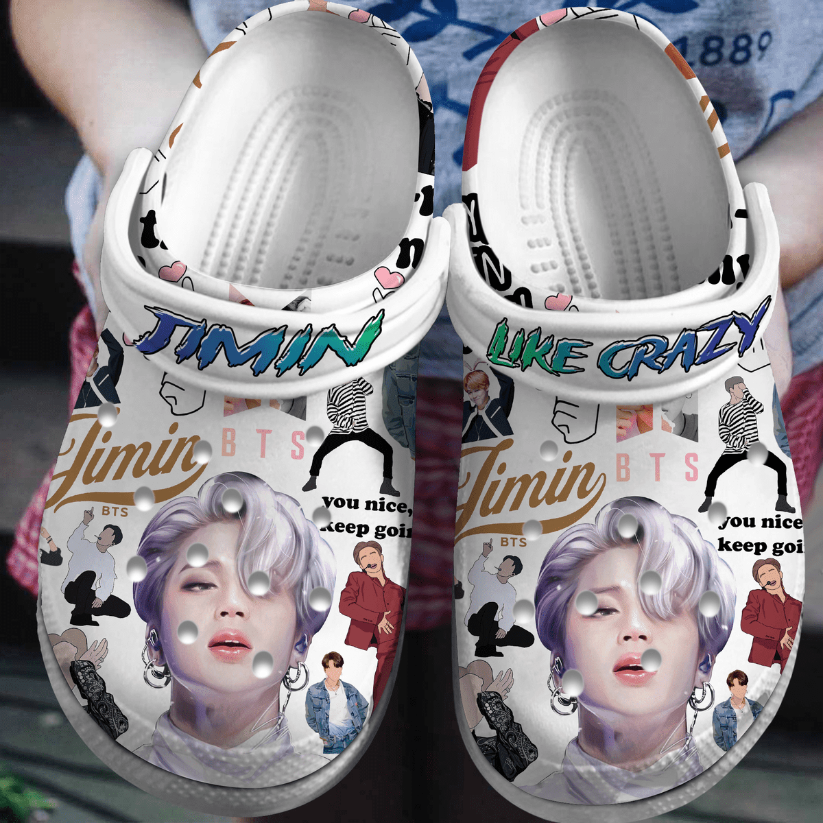 Jimin BTS Band Music Crocs Crocband Clogs Shoes Comfortable For Men Women and Kids