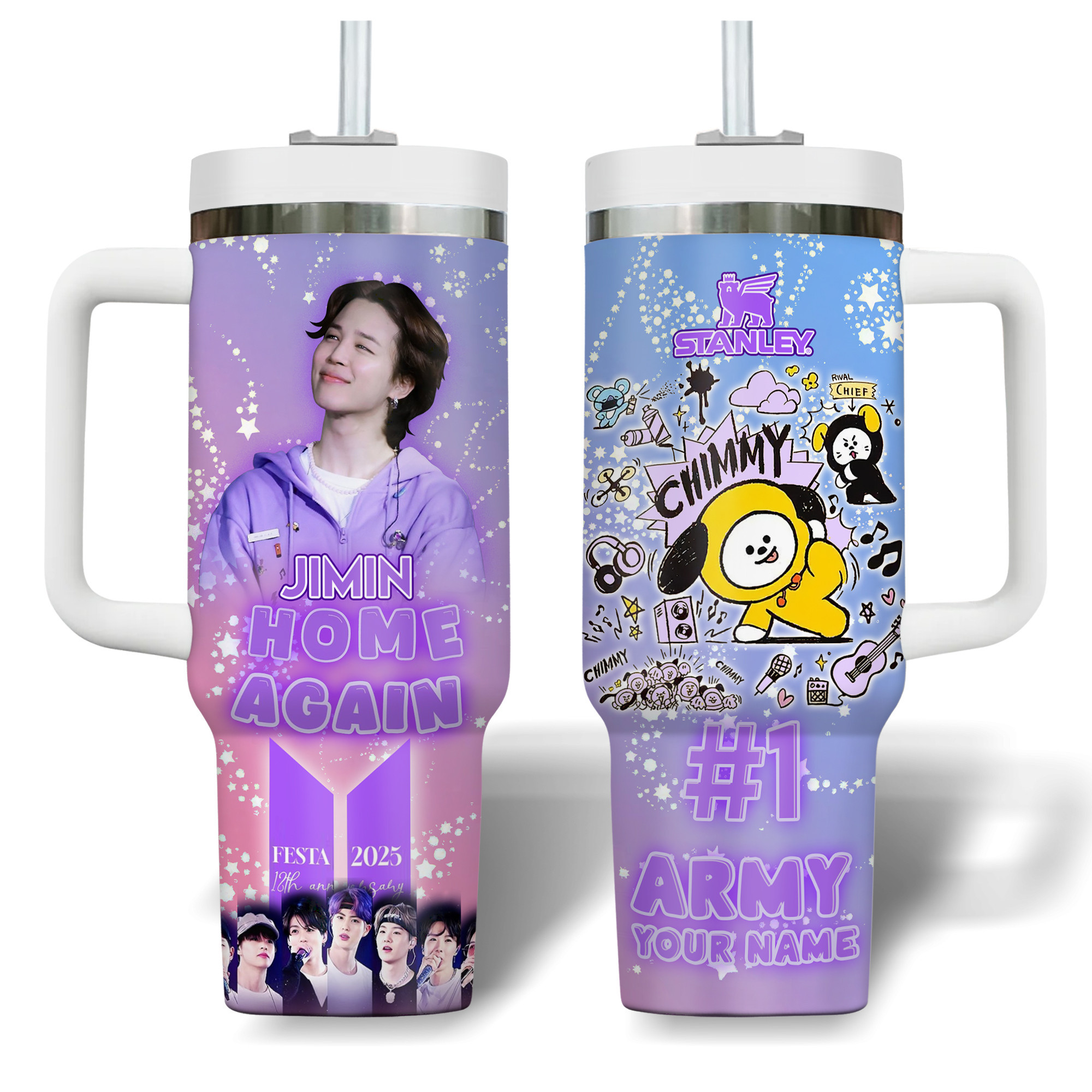 Jimin BTS Music Custom Stanley Cup 40 oz 30 oz Tumbler With HandleTVC2301180 - Image 2