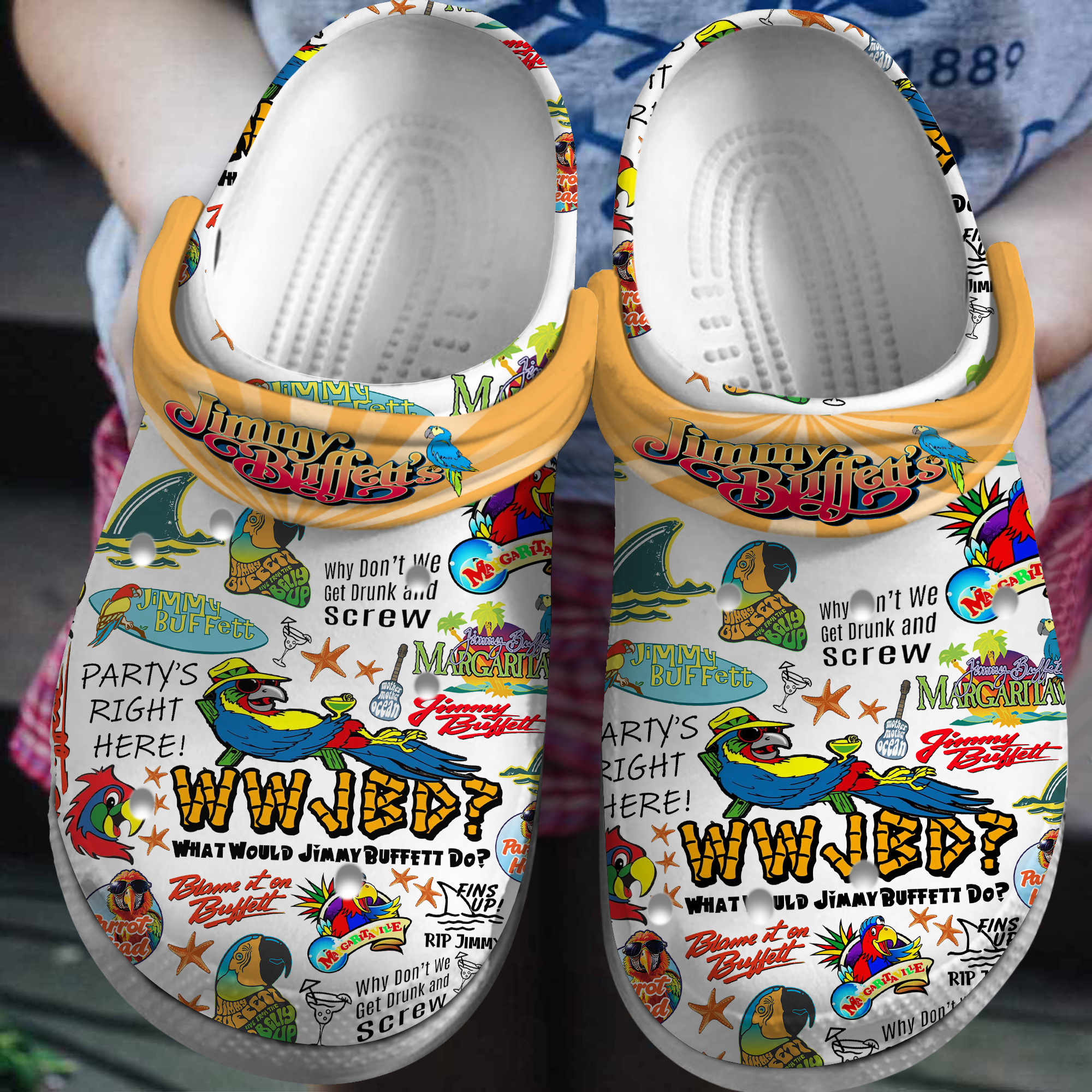 Jimmy Buffett Music Crocs Crocband Clogs Shoes Comfortable For Men Women and Kids
