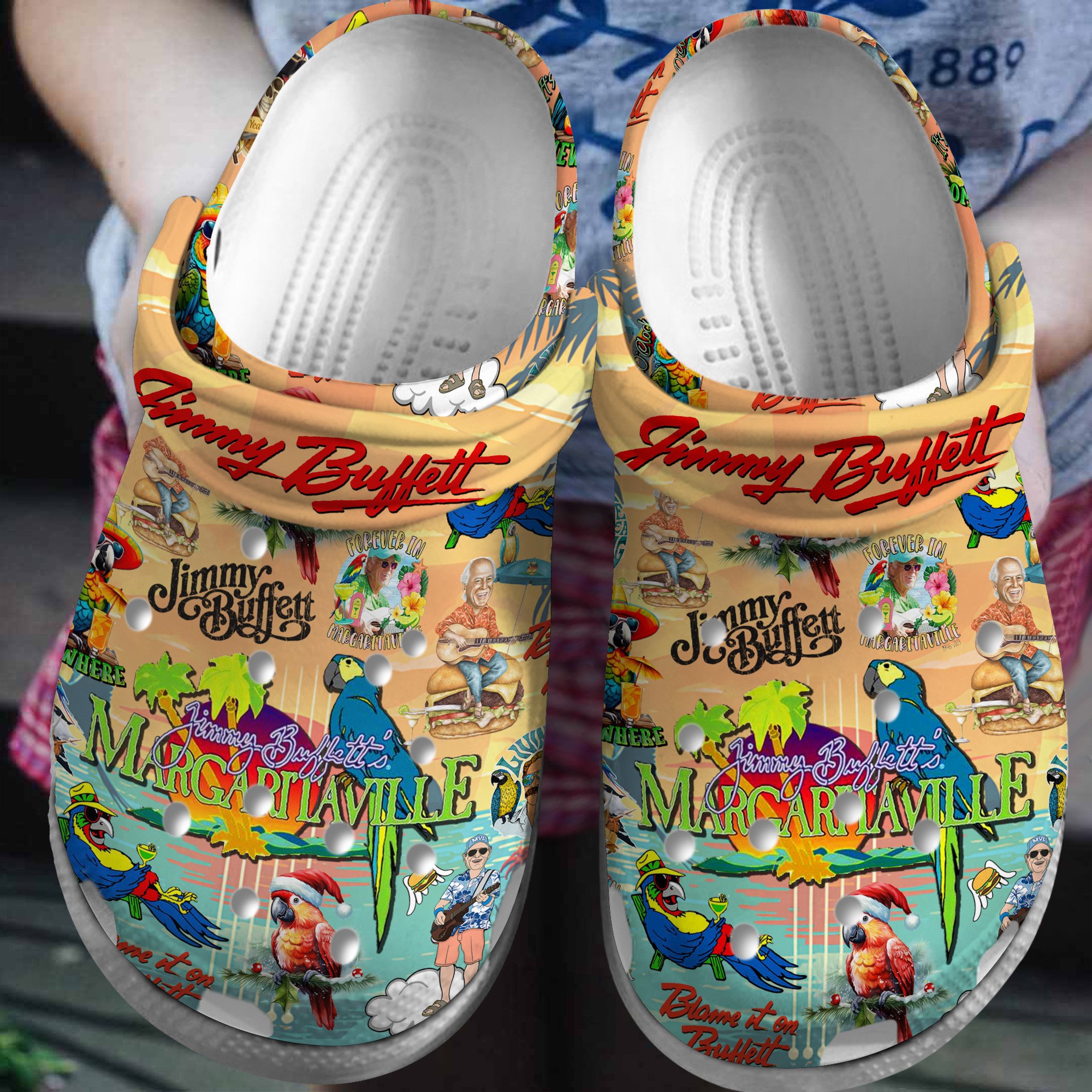 Jimmy Buffett Music Crocs Crocband Clogs Shoes Comfortable For Men Women and Kids