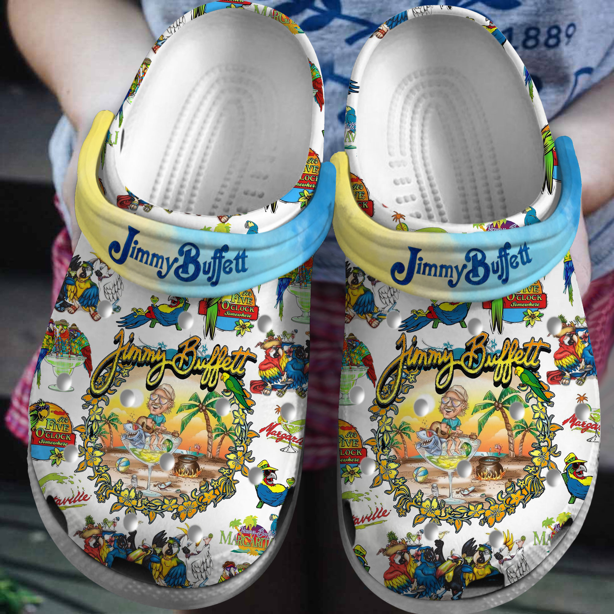 Jimmy Buffett Music Crocs Crocband Clogs Shoes Comfortable For Men Women and Kids