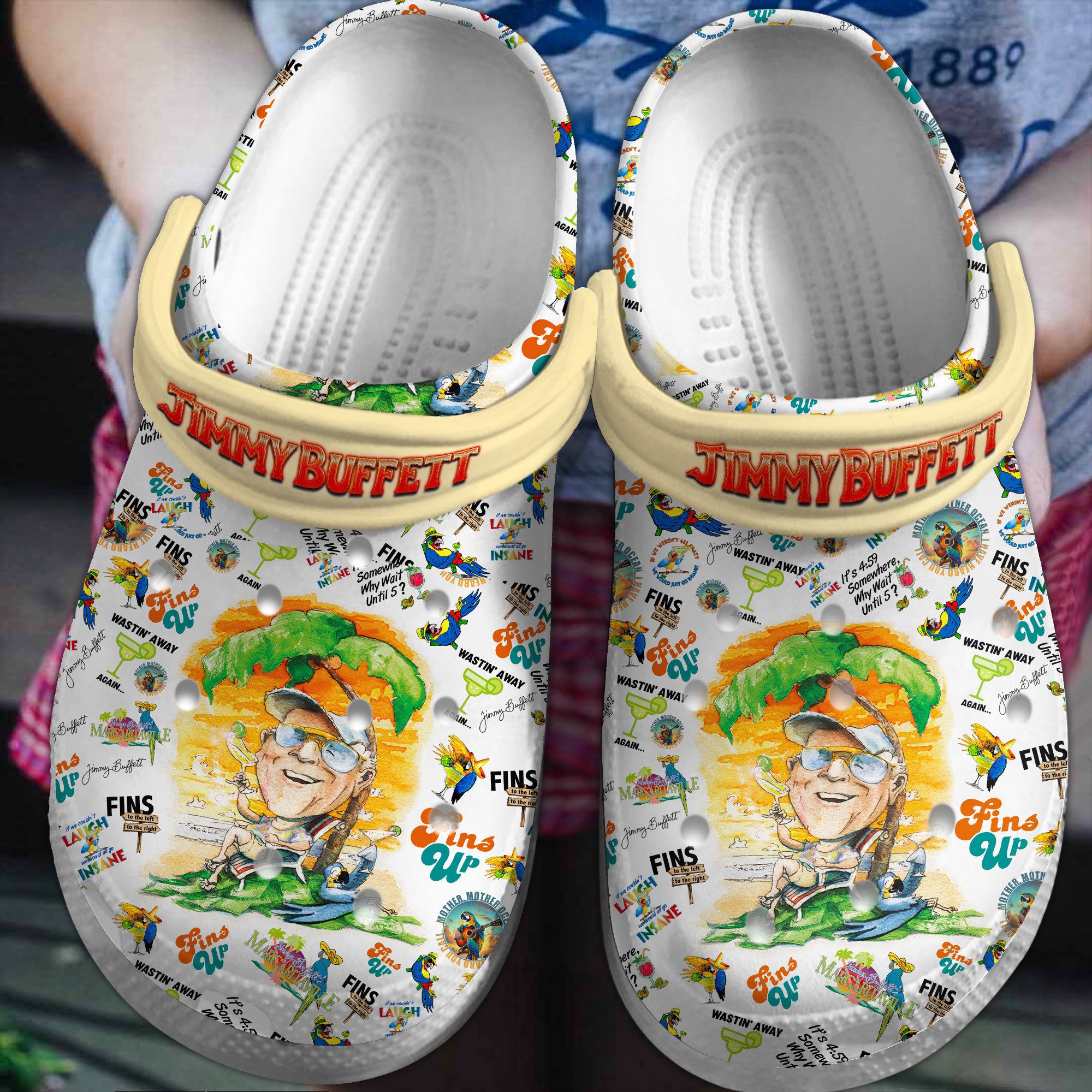 Jimmy Buffett Music Crocs Crocband Clogs Shoes Comfortable For Men Women and Kids