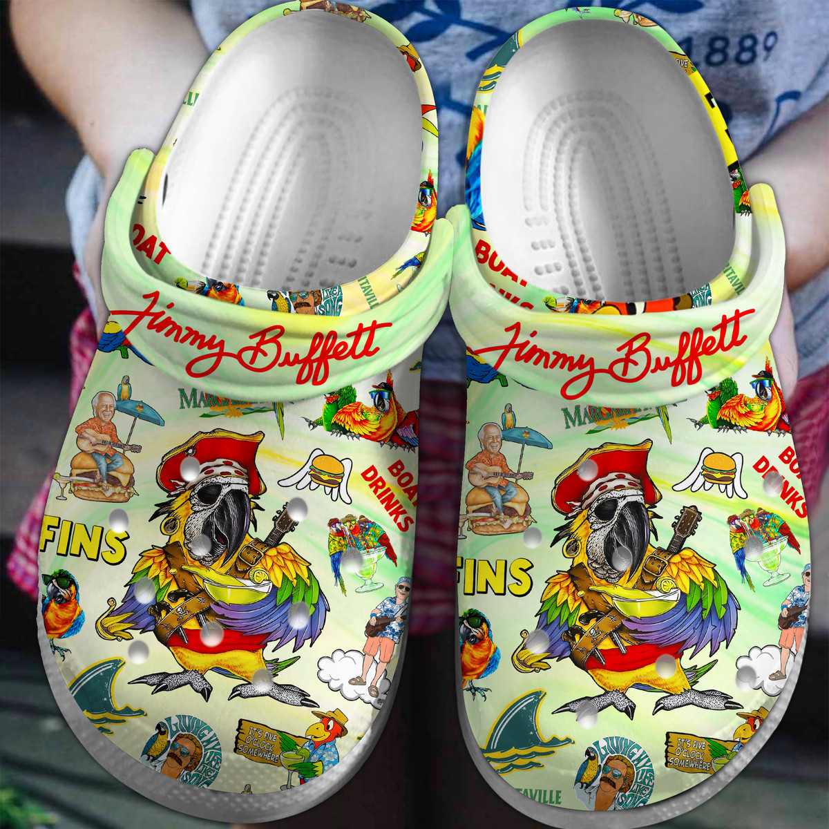 Jimmy Buffett Music Crocs Crocband Clogs Shoes Comfortable For Men Women and Kids