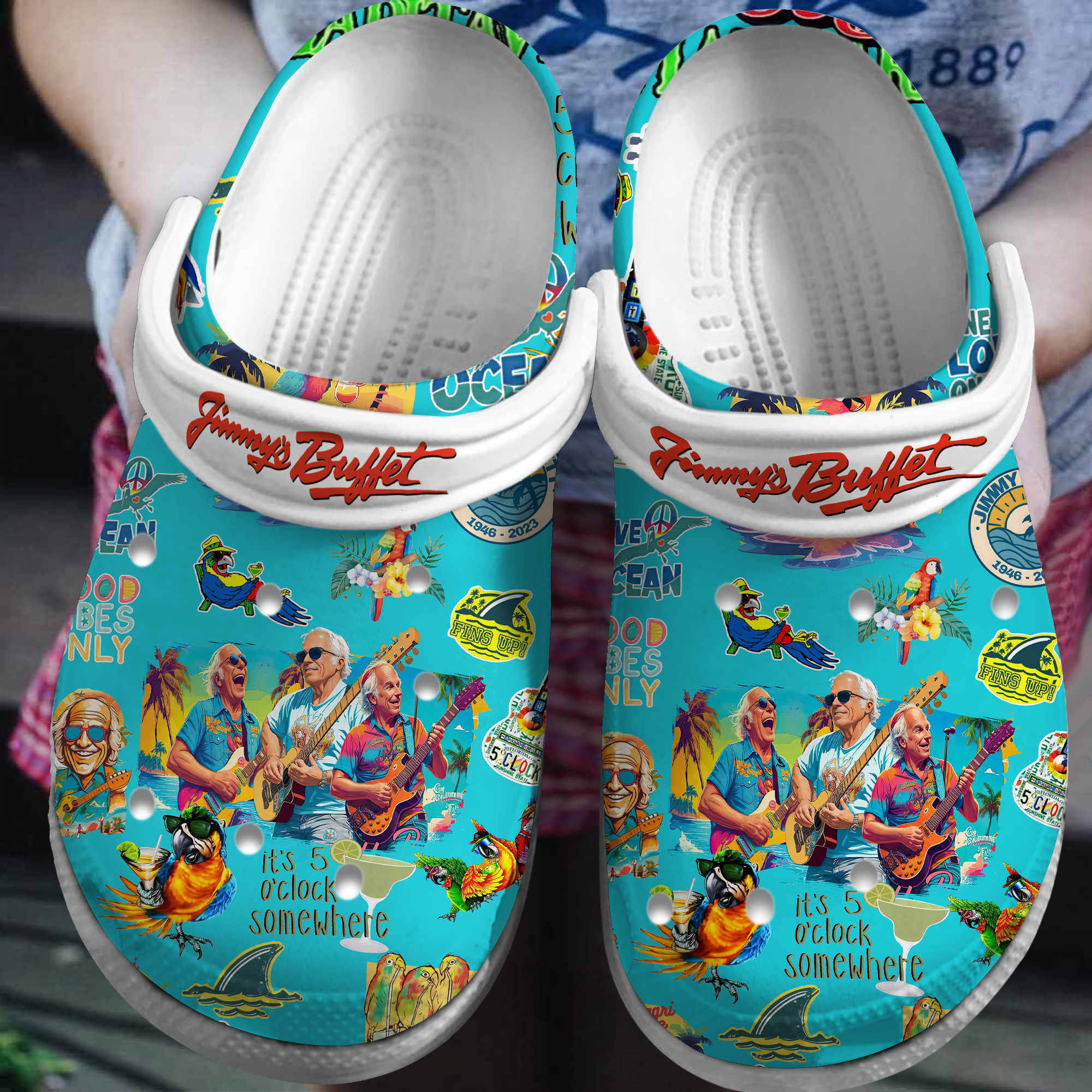 Jimmy Buffett Music Crocs Crocband Clogs Shoes Comfortable For Men Women and Kids