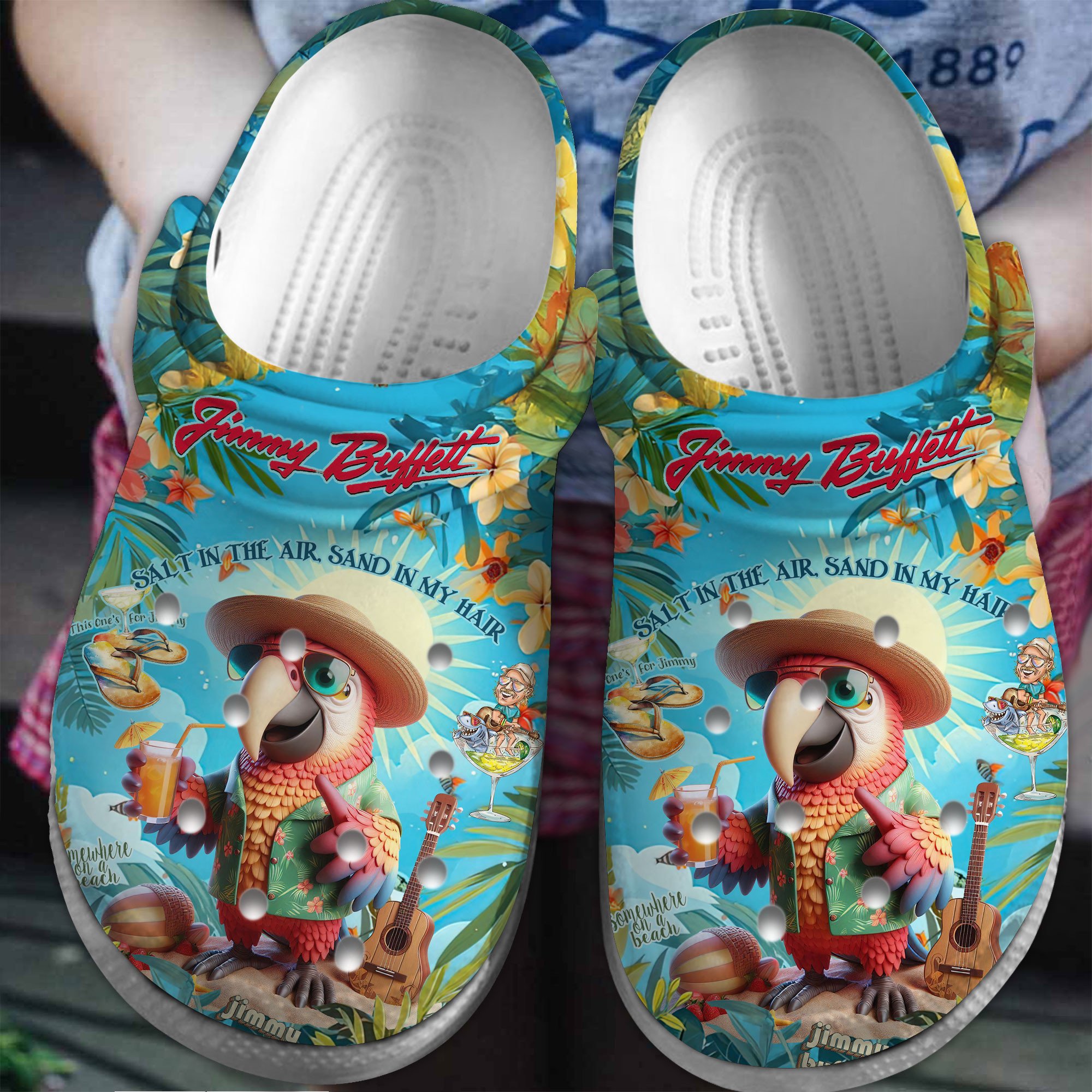 Jimmy Buffett Music Crocs Crocband Clogs Shoes Comfortable For Men Women and Kids