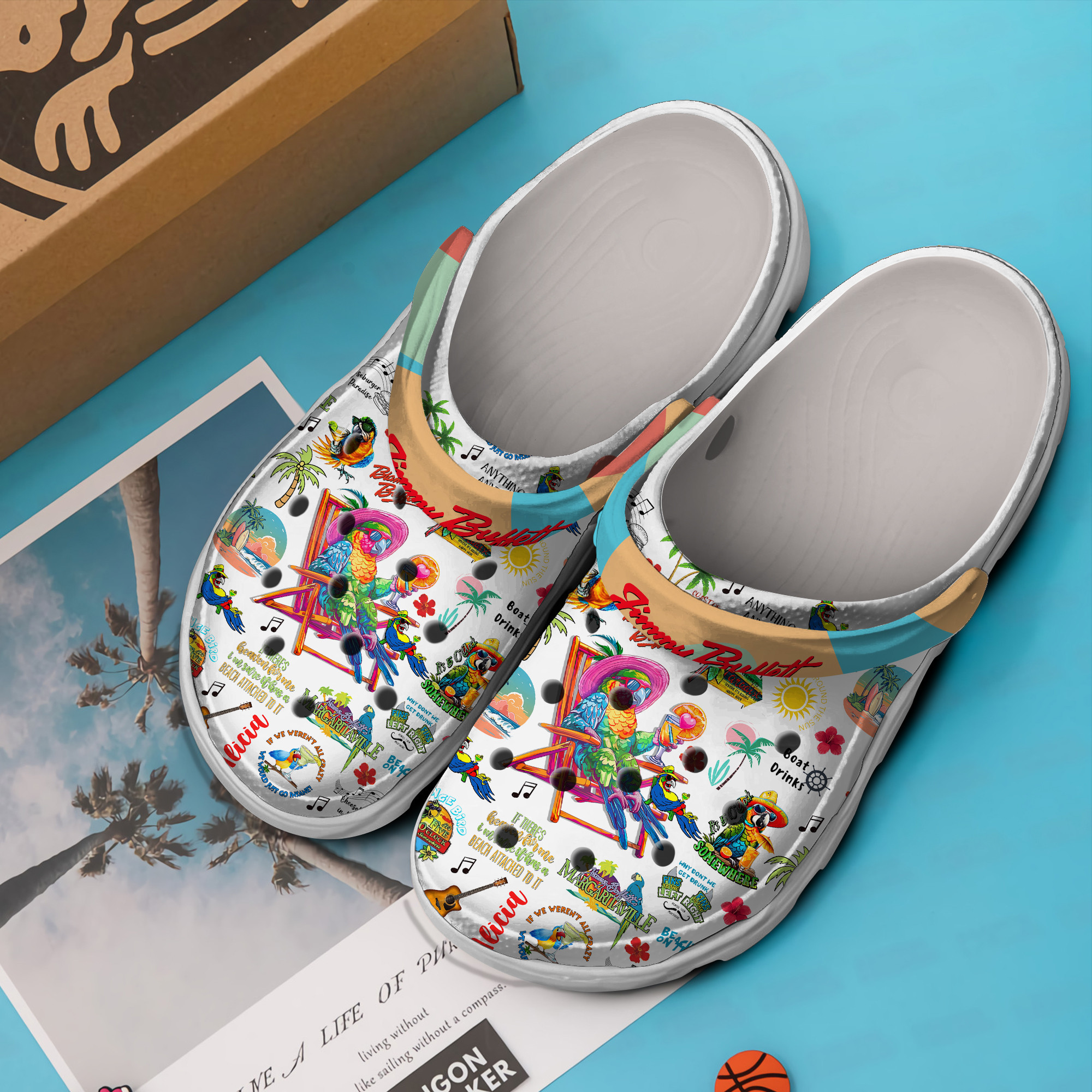Jimmy Buffett Music Crocs Crocband Clogs Shoes Comfortable For Men Women and Kids - Image 2