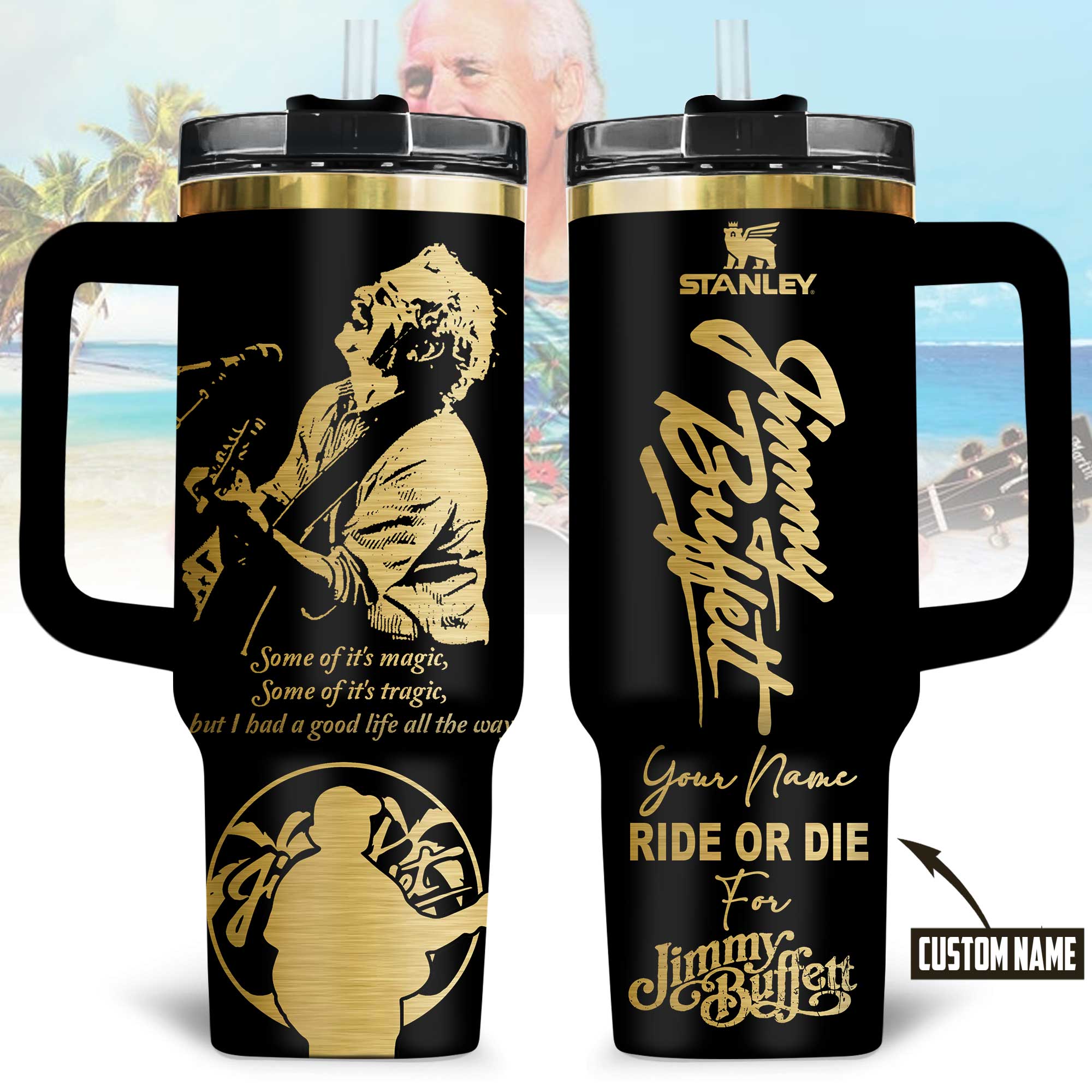 Jimmy Buffett Music Custom Stanley Cup 40 oz 30 oz Tumbler With HandleTVC2301177