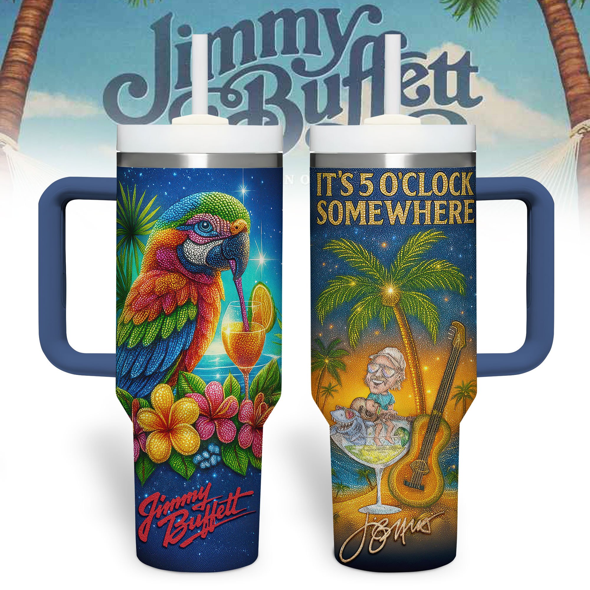 Jimmy Buffett Music Custom Stanley Cup 40 oz 30 oz Tumbler With HandleTVC2301181