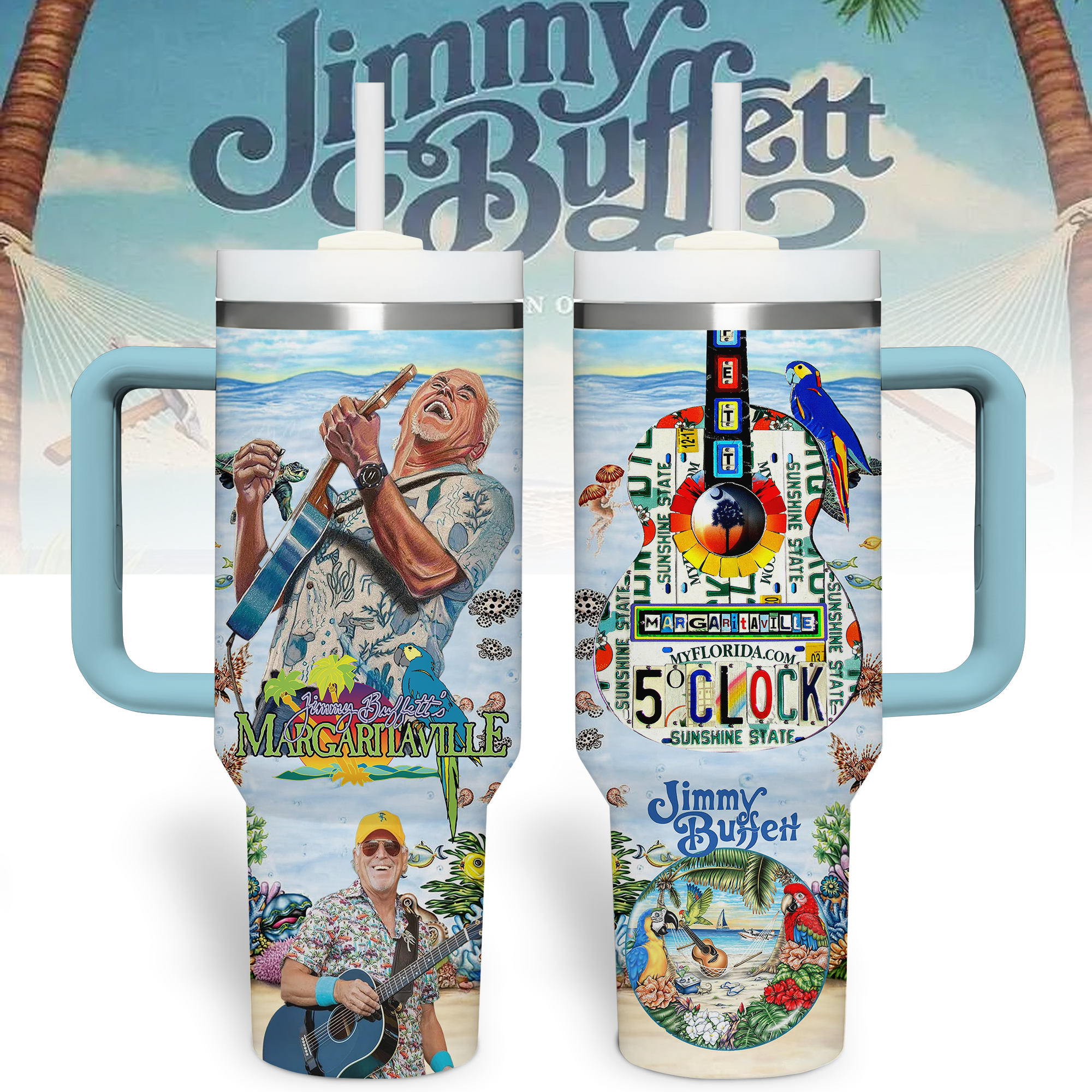 Jimmy Buffett Music Custom Stanley Cup 40 oz 30 oz Tumbler With HandleTVC2301280