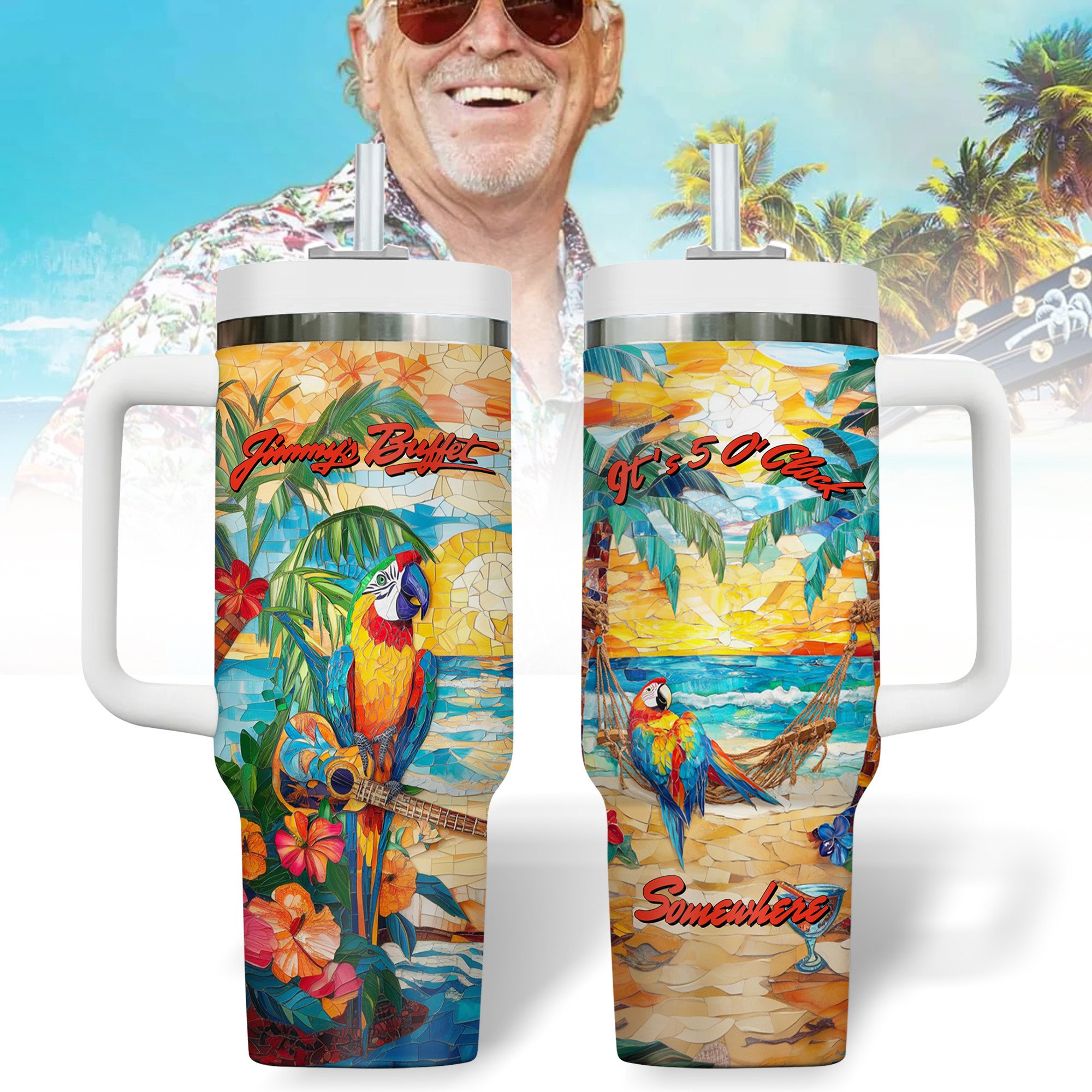 Jimmy Buffett Music Custom Stanley Cup 40 oz 30 oz Tumbler With HandleTVC2301314
