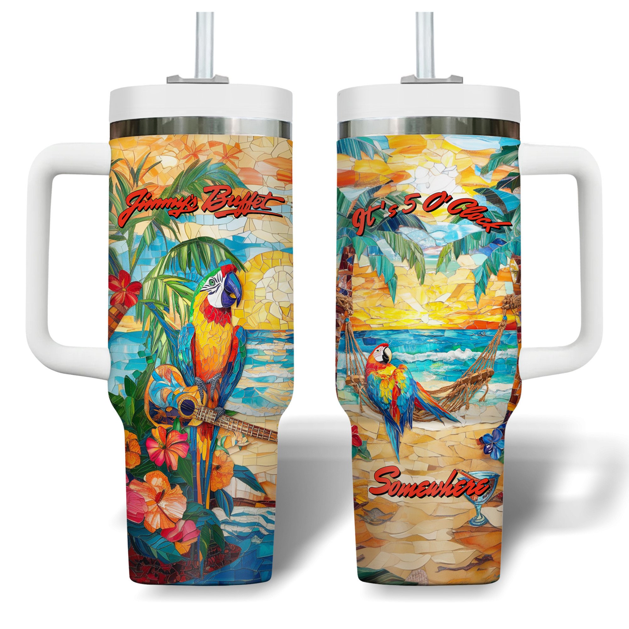 Jimmy Buffett Music Custom Stanley Cup 40 oz 30 oz Tumbler With HandleTVC2301314 - Image 2