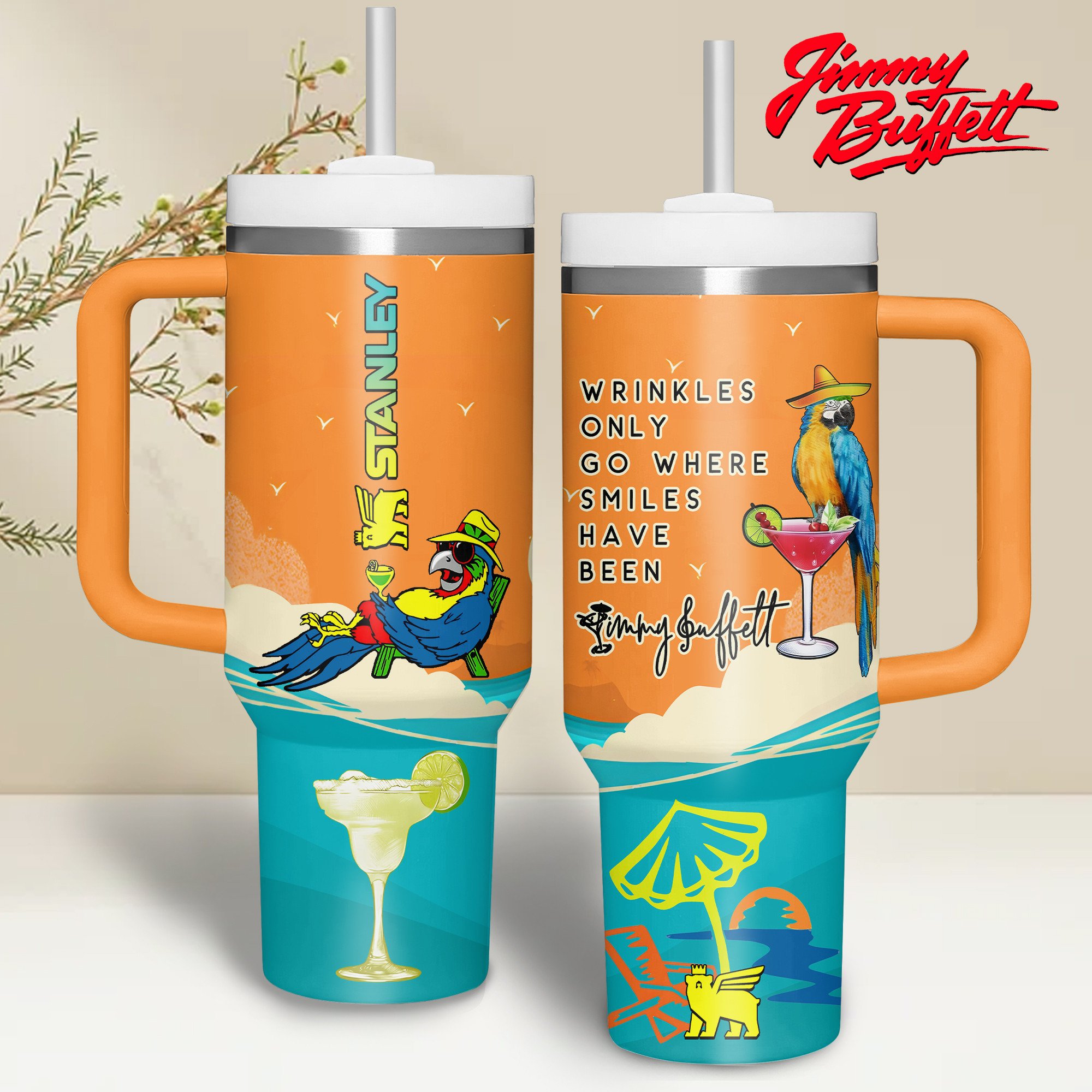 Jimmy Buffett Music Custom Stanley Cup 40 oz 30 oz Tumbler With HandleTVC2301314