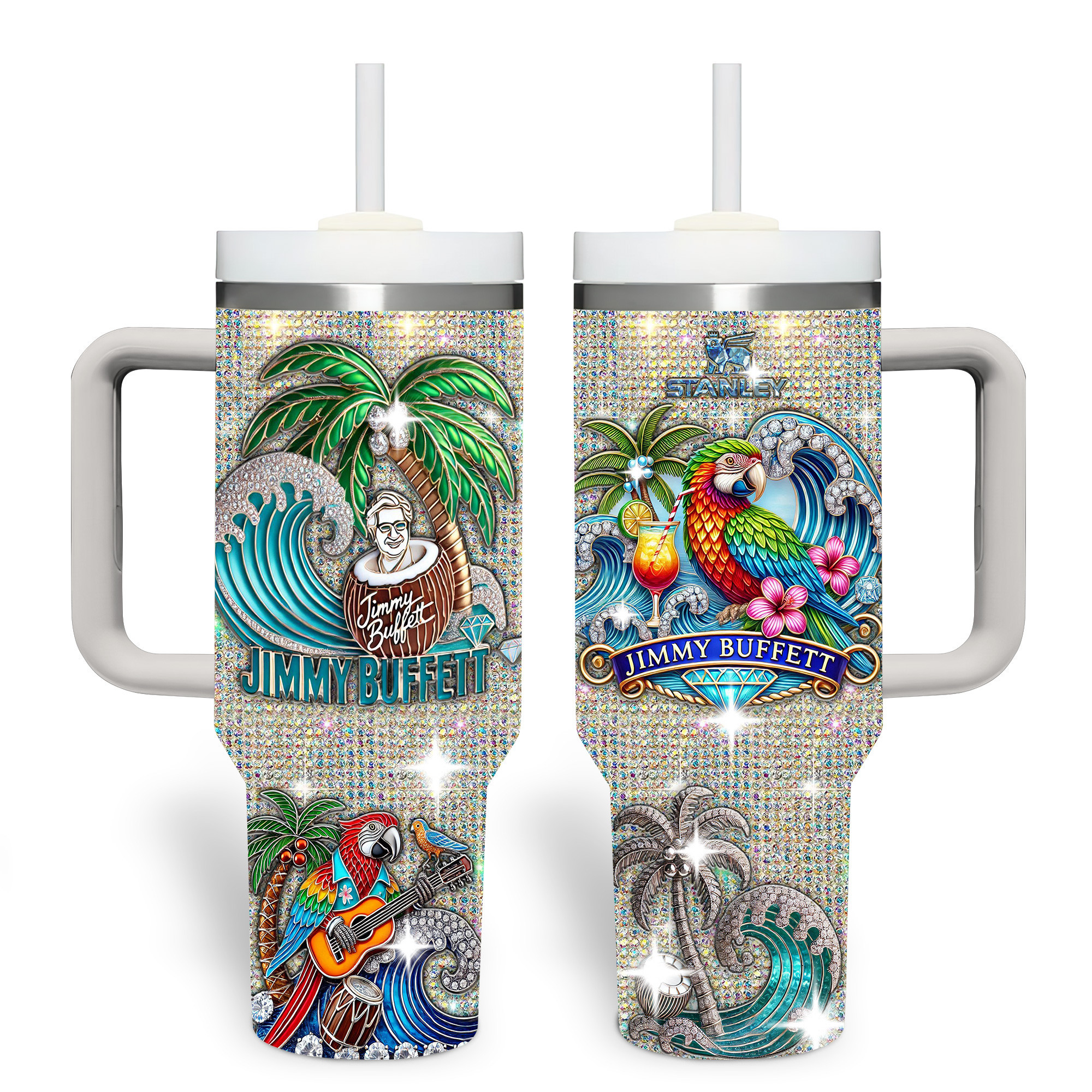 Jimmy Buffett Music Custom Stanley Cup 40 oz 30 oz Tumbler With HandleTVC2301342