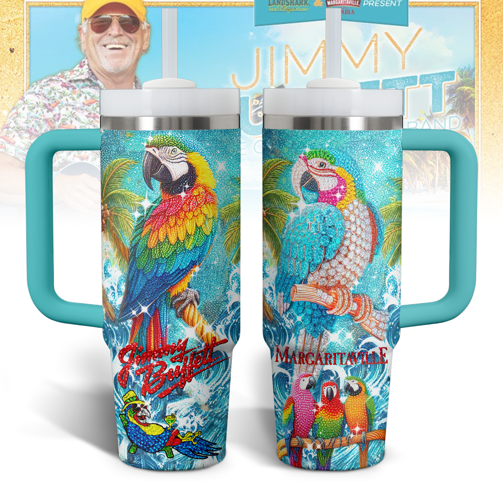 Jimmy Buffett Music Custom Stanley Cup 40 oz 30 oz Tumbler With HandleTVC2301526