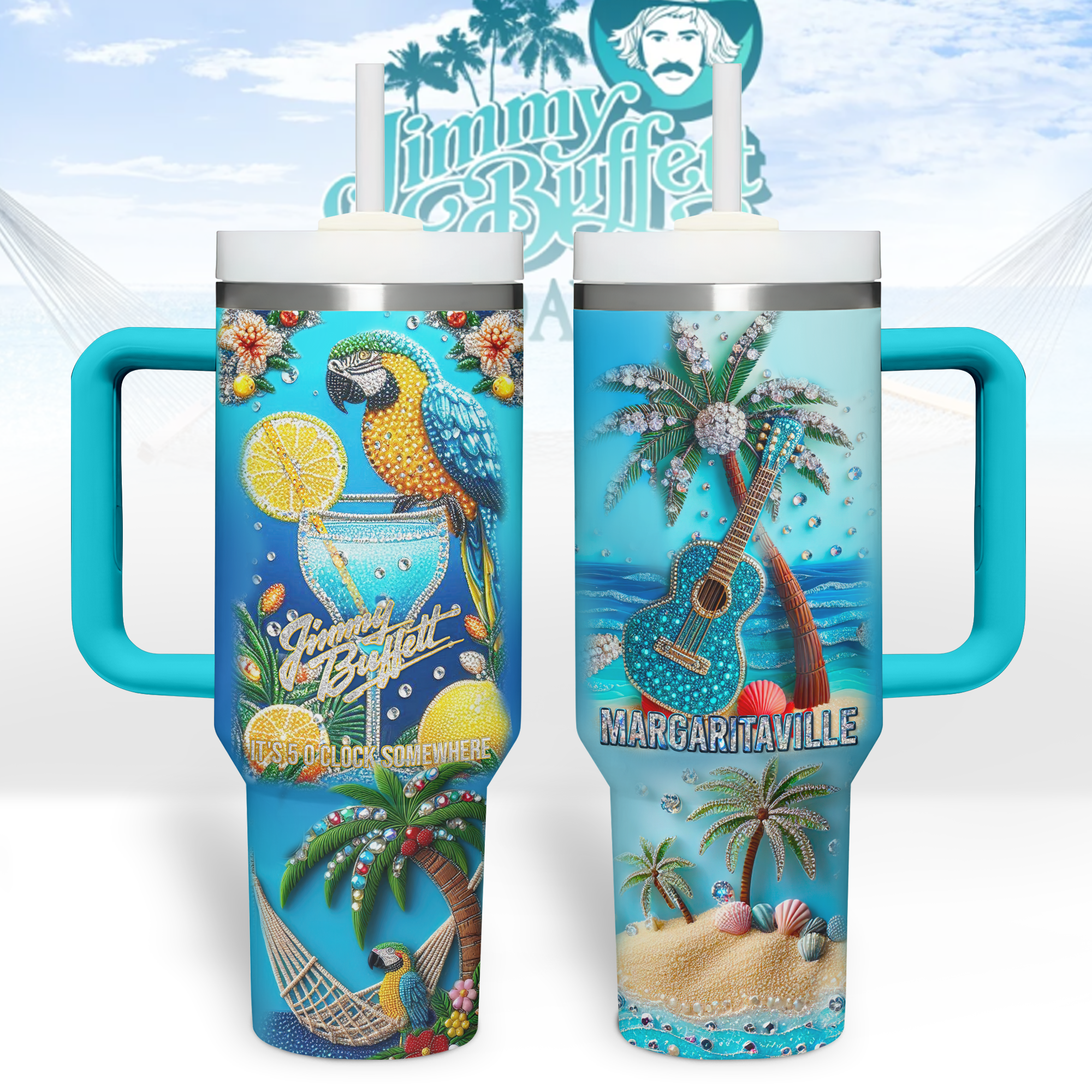 Jimmy Buffett Music Custom Stanley Cup 40 oz 30 oz Tumbler With HandleTVC2301529