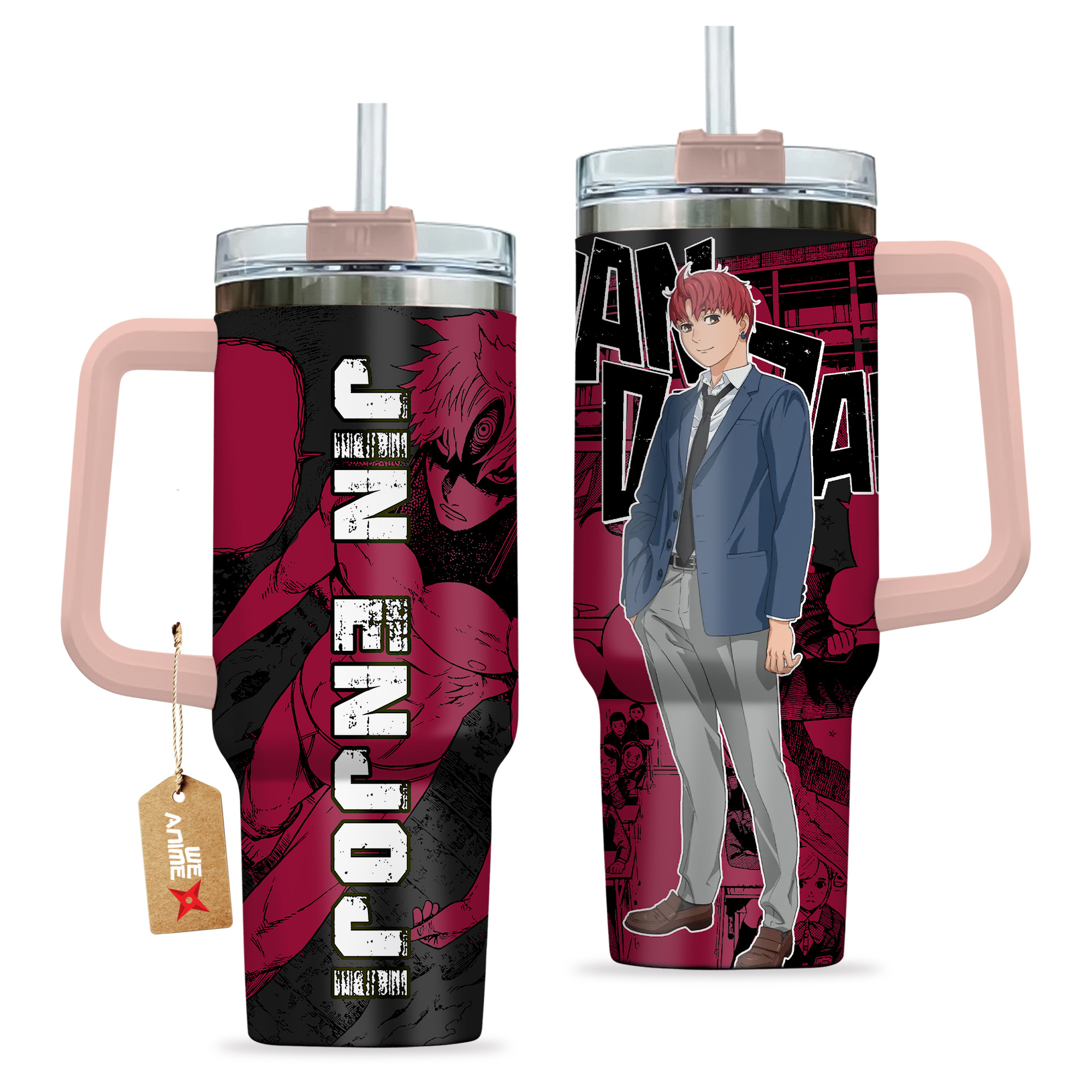 Jin Enjoji Dandadan Anime Custom Stanley Cup 40 oz 30 oz Tumbler With HandleTVC2301164 - Image 2