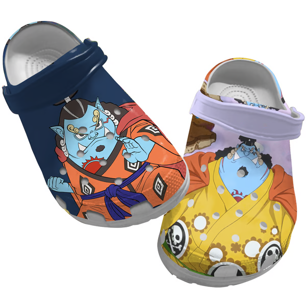 Jinbei One Piece Anime Crocs Crocband Clogs Shoes Comfortable For Men Women and Kids