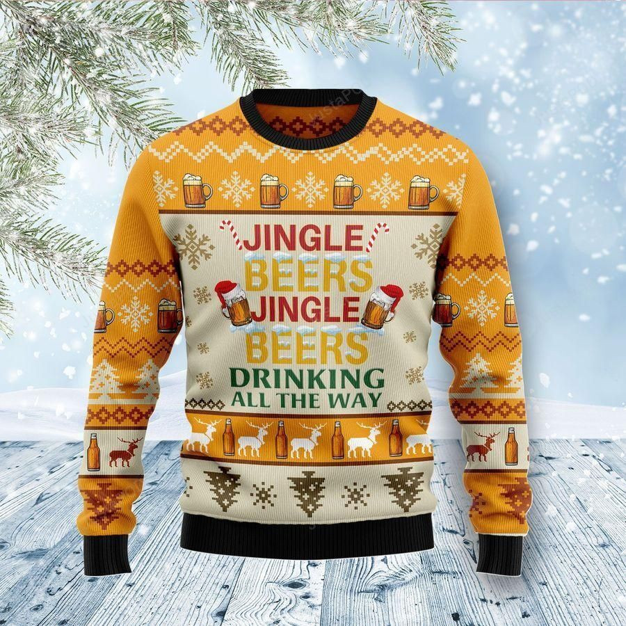 Jingel Beer Ugly Christmas Sweater Adult 3D Funny Matching for family
