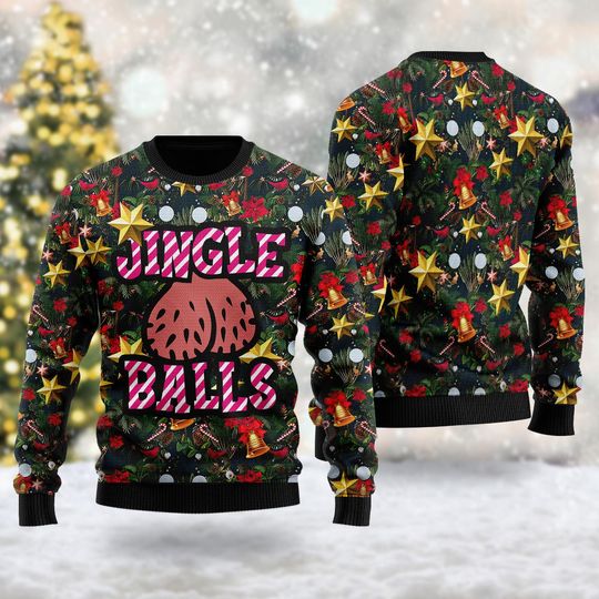 Jingle Balls Quotes 3D Ugly Christmas Sweater - Image 6