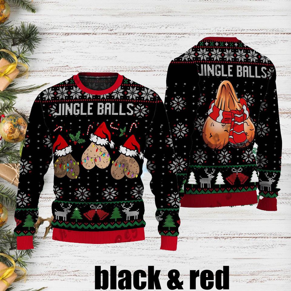 Jingle Balls Ugly Christmas Sweater, Funny Jingle Balls Sweater Christmas