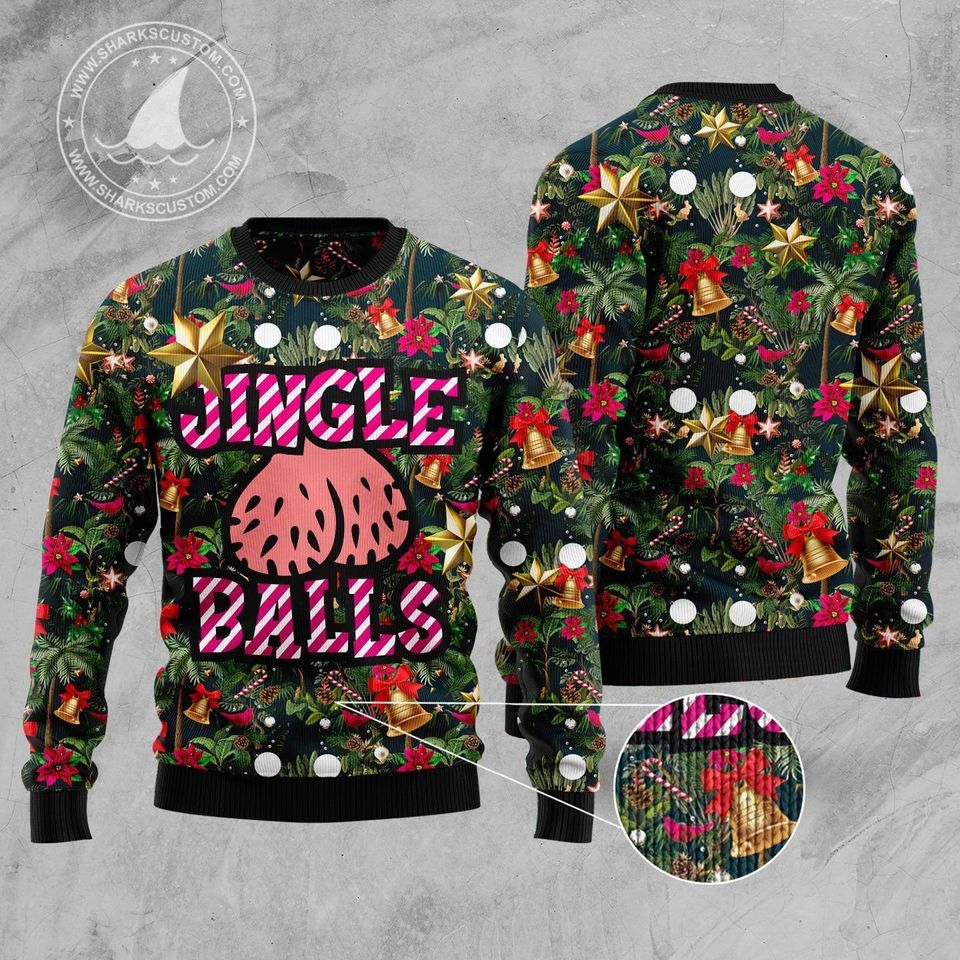 Jingle Balls Unisex 3D Ugly Christmas Sweater All Over Print