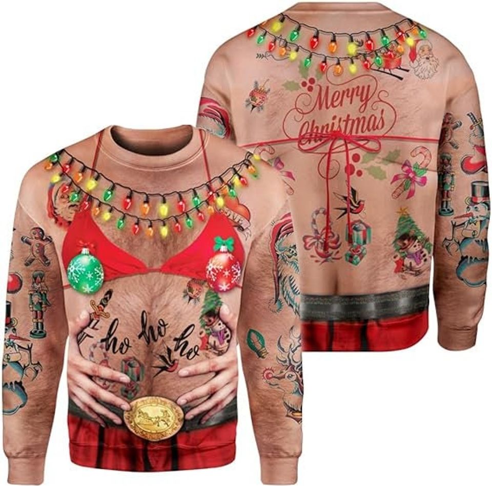 Jingle Beer Belly Funny Christmas Ugly Sweater