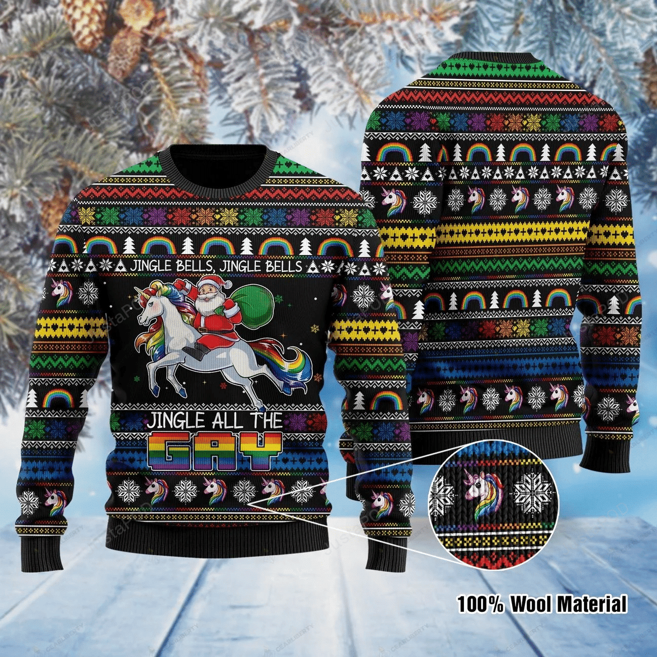 Jingle Bells Ugly Christmas Sweater Adult 3D Funny Matching for family