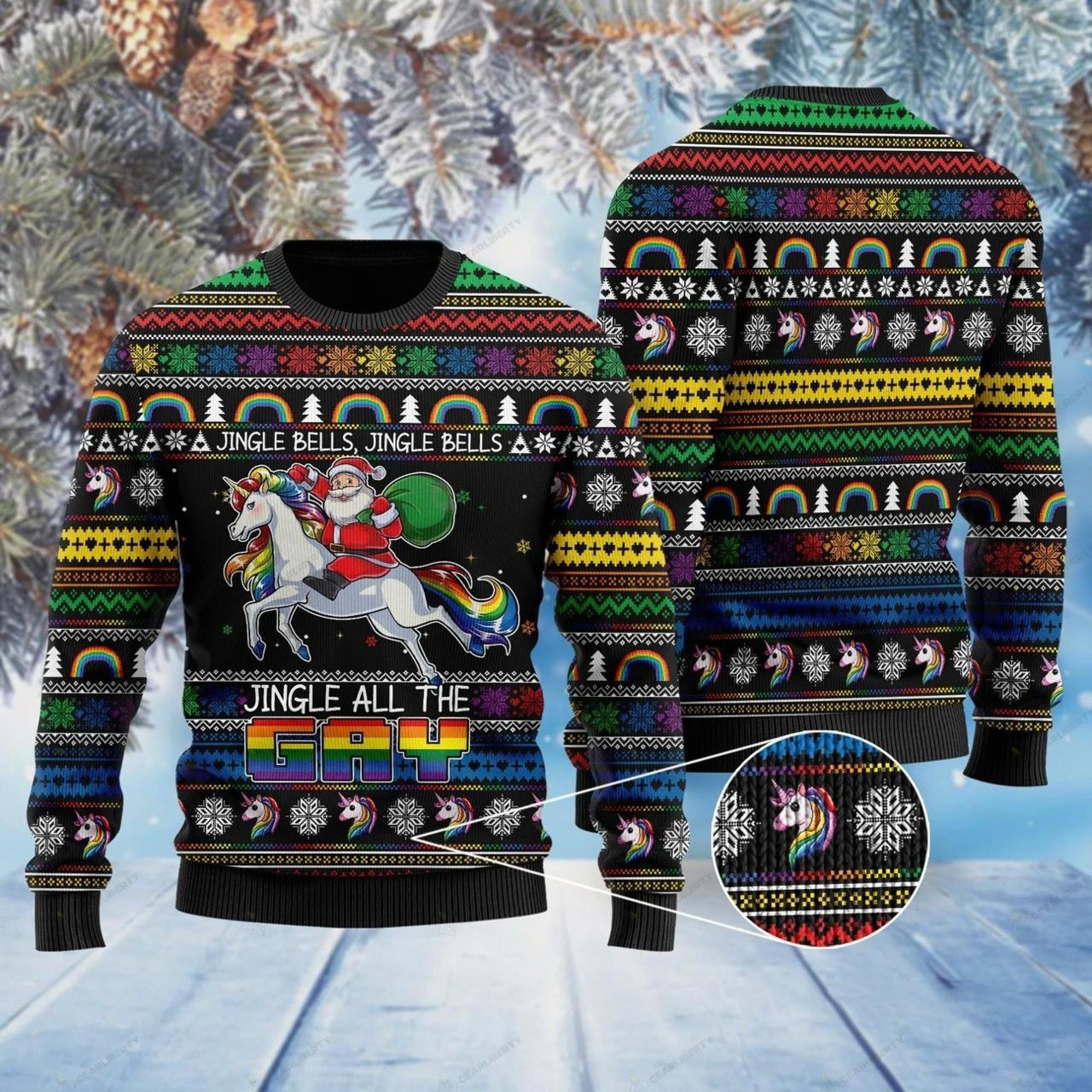 Jingle Bells Ugly Christmas Sweater Adult 3D Funny Matching for family