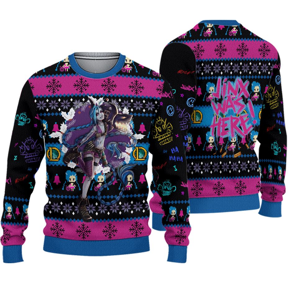 Jinx League of Legends Ugly" Christmas Sweater P86653