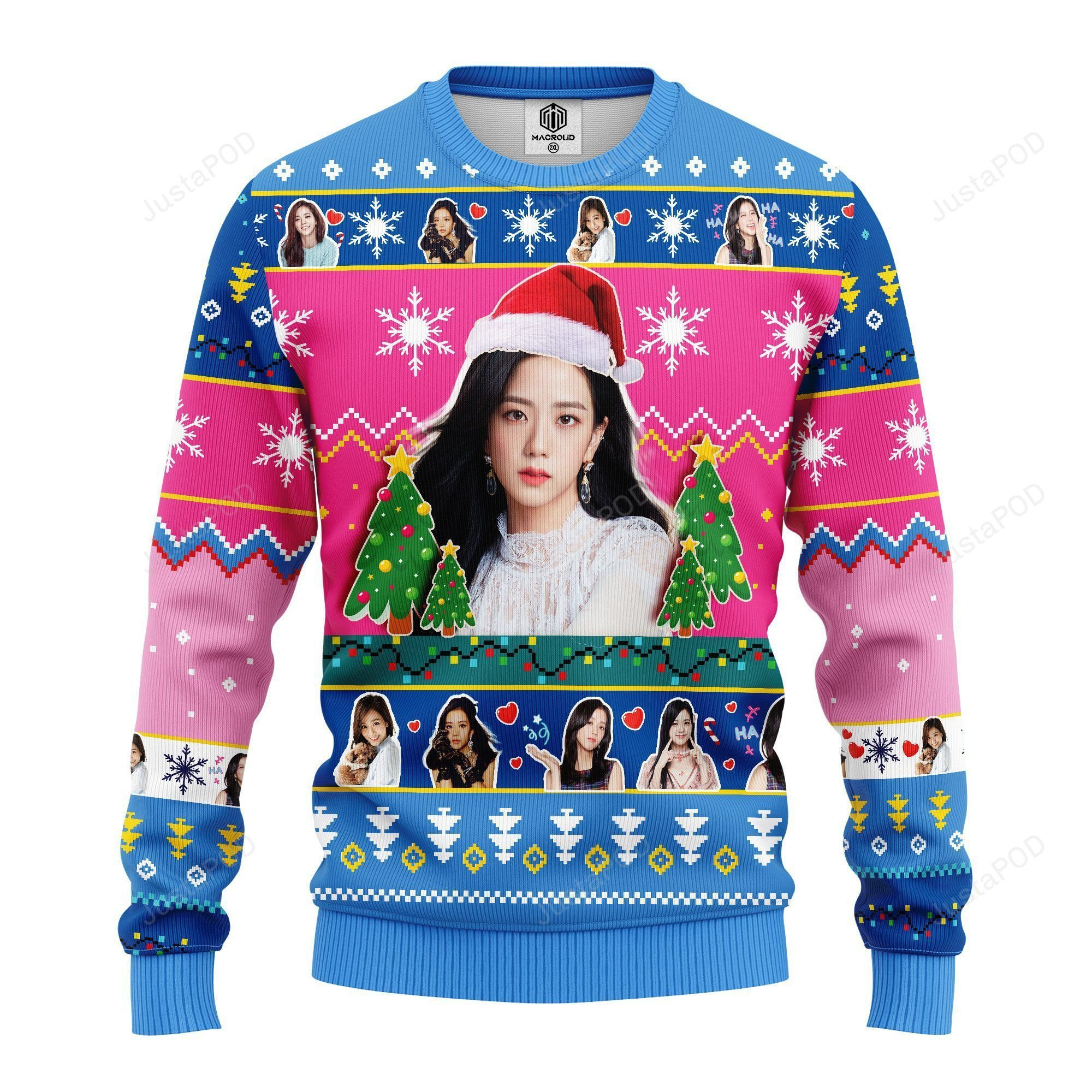Jisoo Black Pink Ugly Christmas Sweater Adult 3D Funny Matching for family