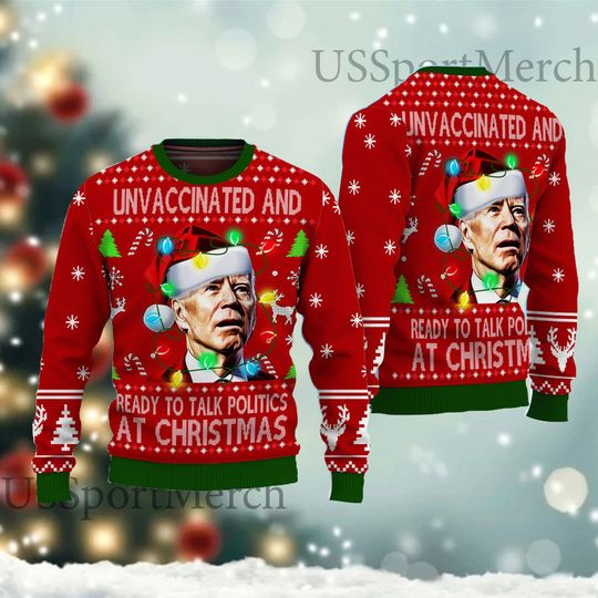 Joe Biden Funny Ugly Christmas Sweater, Joe Biden Ugly Christmas Sweater