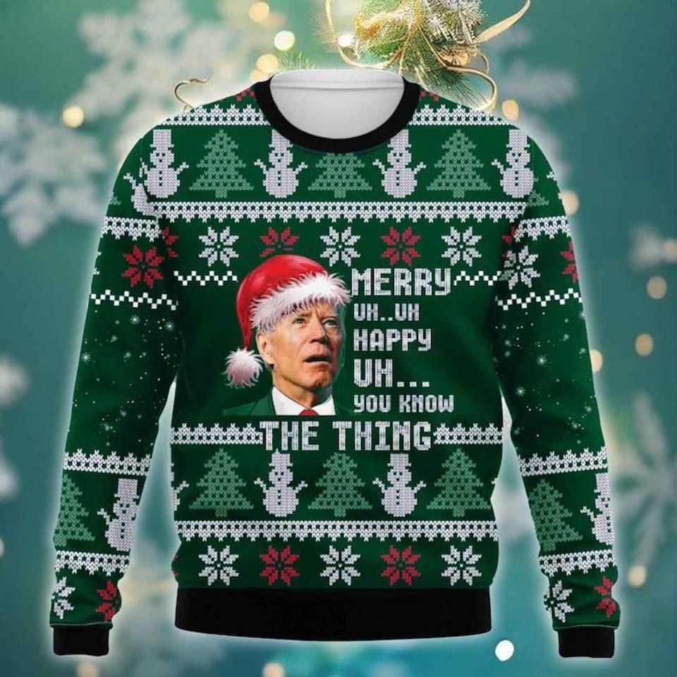 Joe Biden Ugly Christmas Sweater, Happy Easter Joe Biden