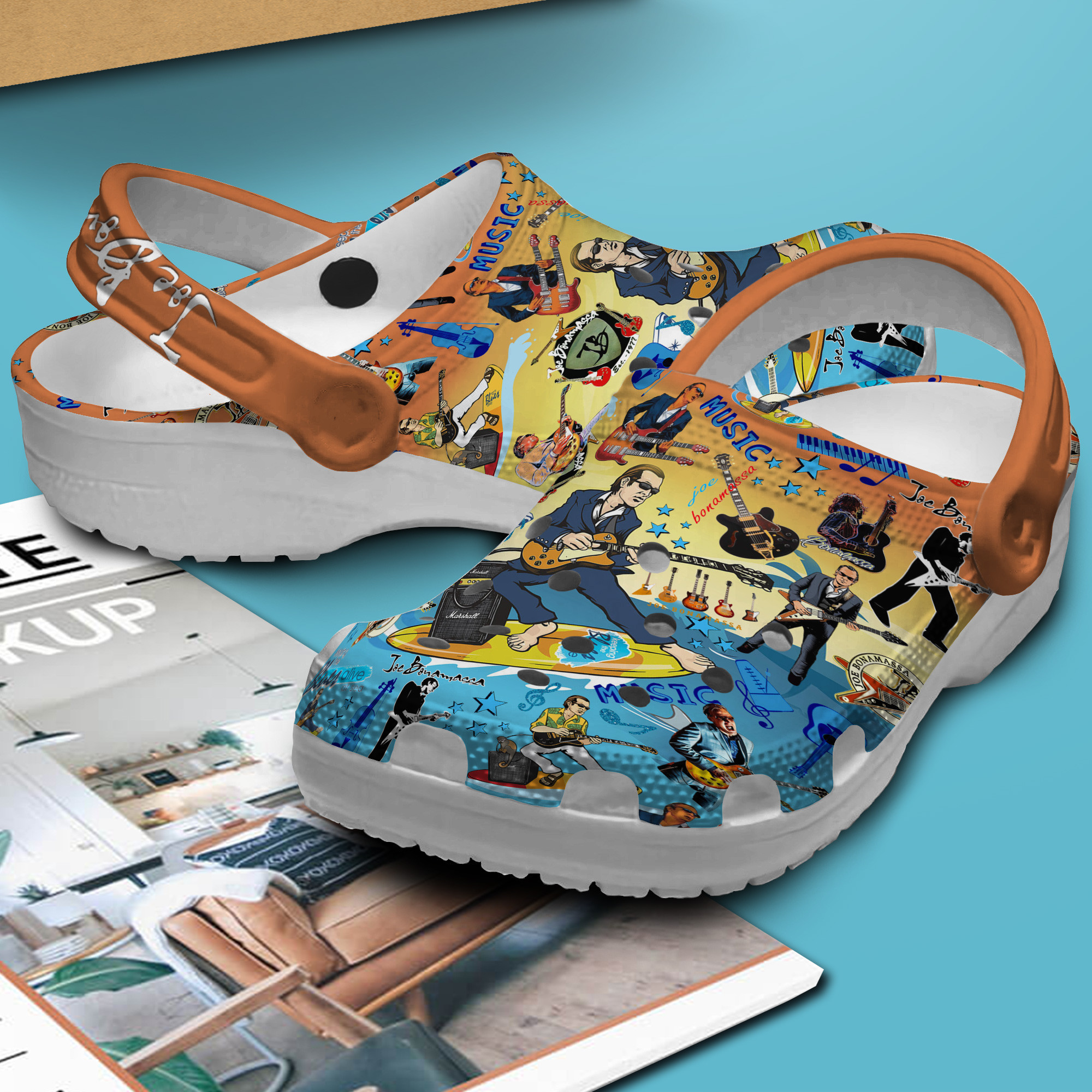 Joe Bonamassa Music Crocs Crocband Clogs Shoes Comfortable For Men Women and Kids - Image 3