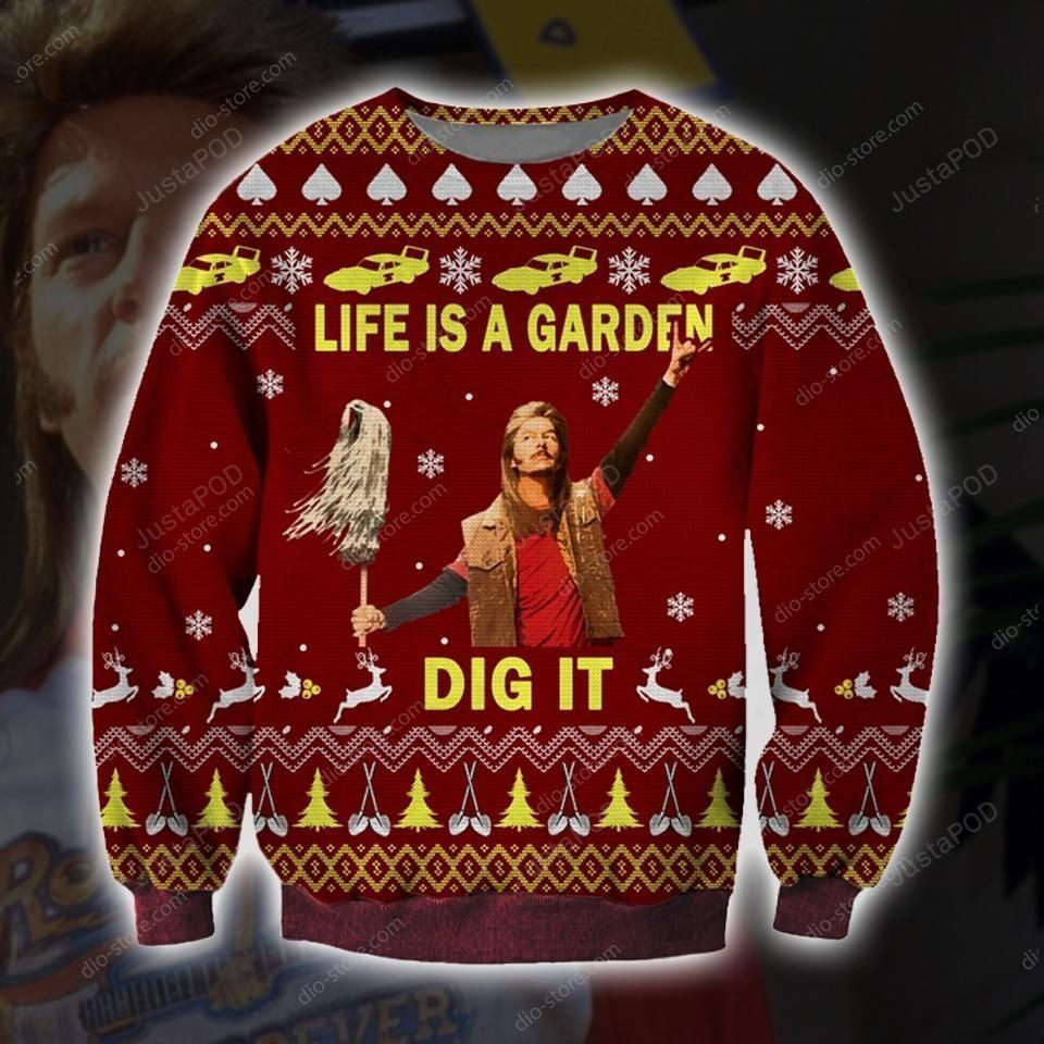 Joe Dirt Knitting Pattern 3D Print Ugly Christmas Sweater Adult 3D Funny Matching for family