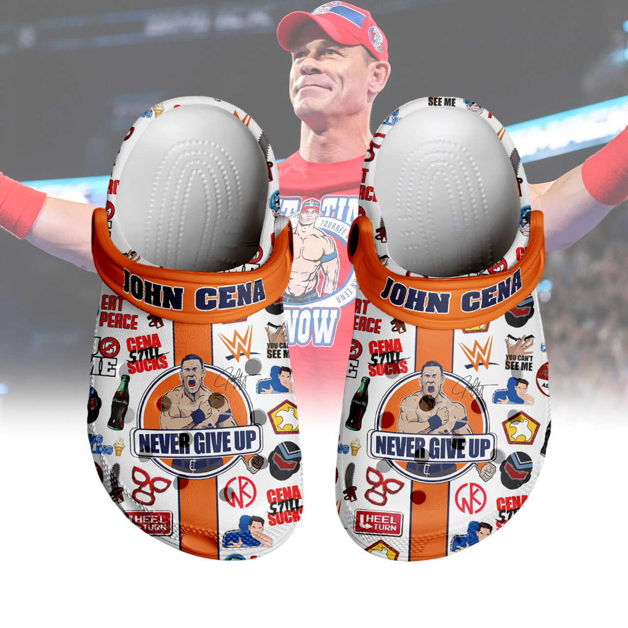 John Cena Sport Crocs Crocband Clogs Shoes Comfortable For Men Women and Kids