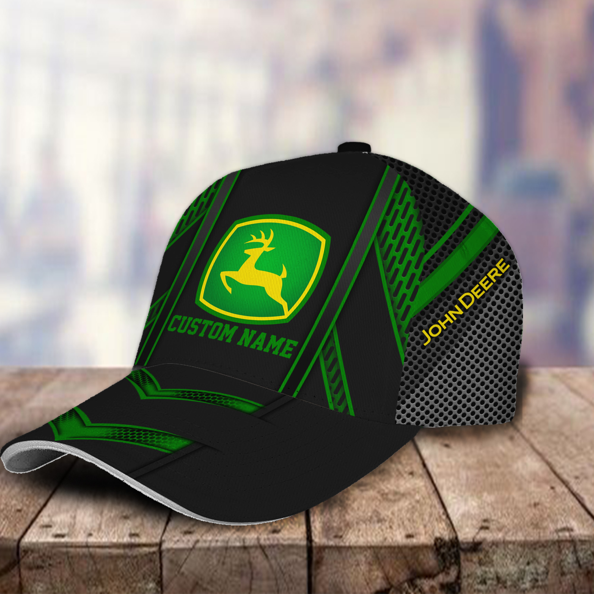 John Deere 3D Classic Cap Hat Personalized Name For Men Women Trucker Hats Custom Hats Gifts For Men & Women