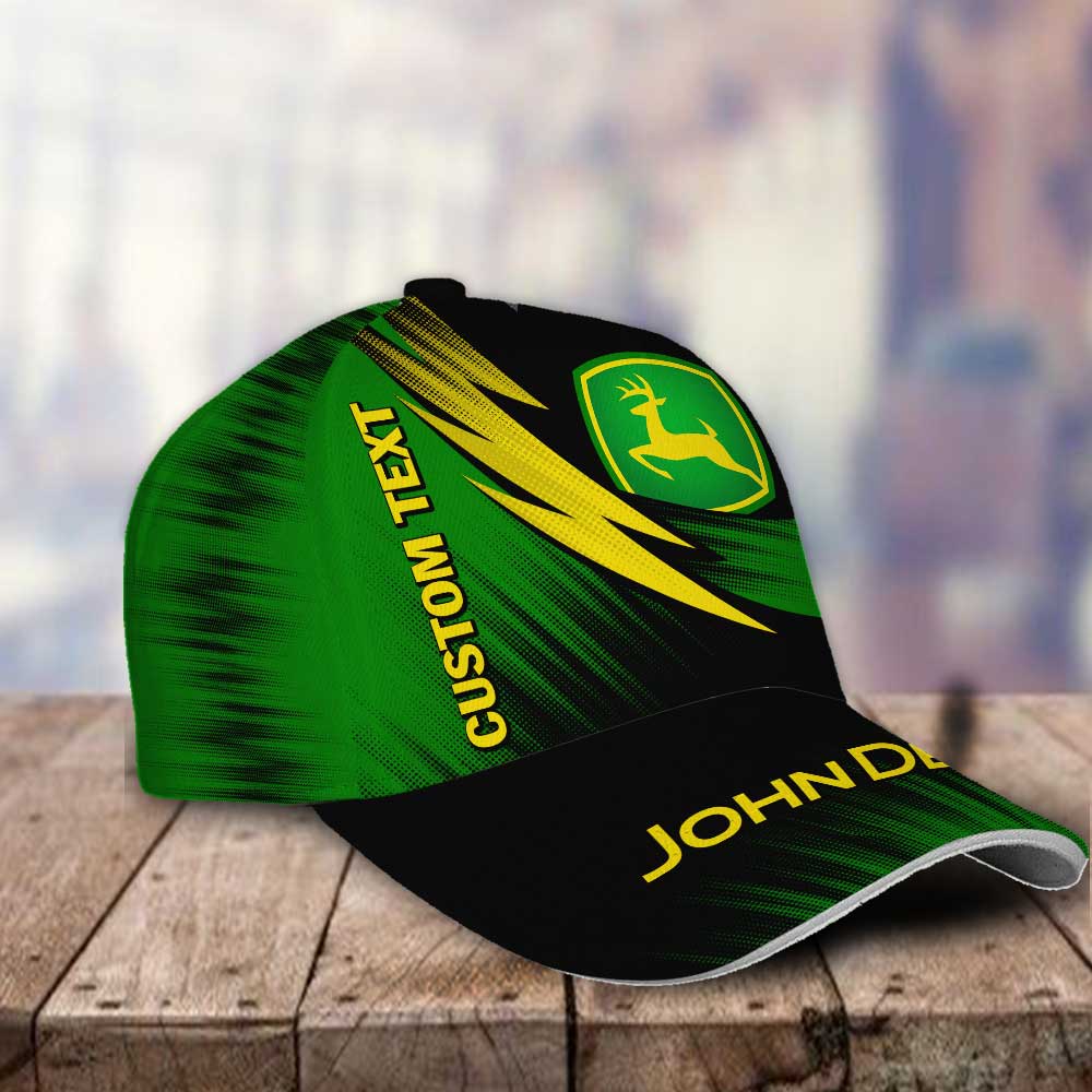 John Deere Personalized Name 3D Classic Cap Hat Gift for Men Women Trucker Hats Custom Hats Gifts For Men & Women